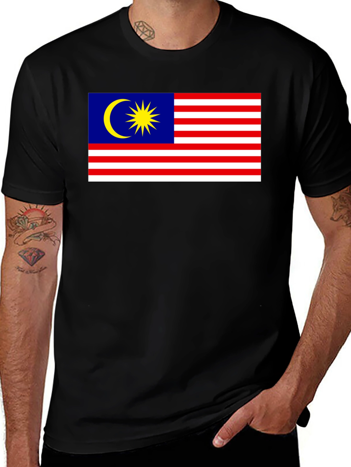 Malaysian Flag Graphic T-Shirt