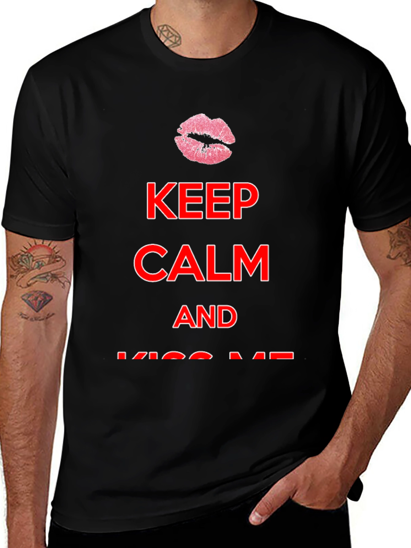 Variant 13 of Keep Calm and Kiss Me Black T-Shirt