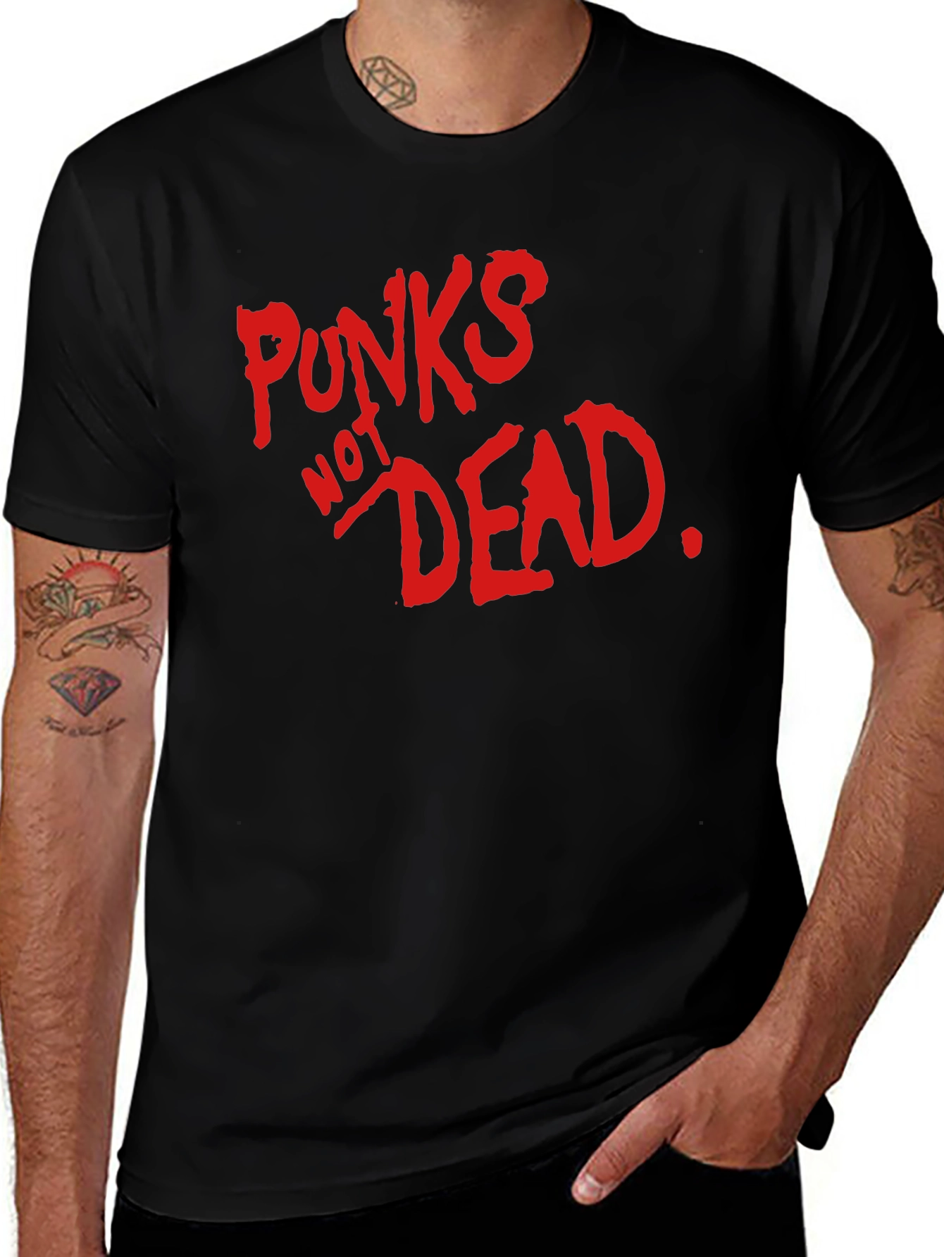Variant 13 of Punk's Not Dead Graphic Tee - Black