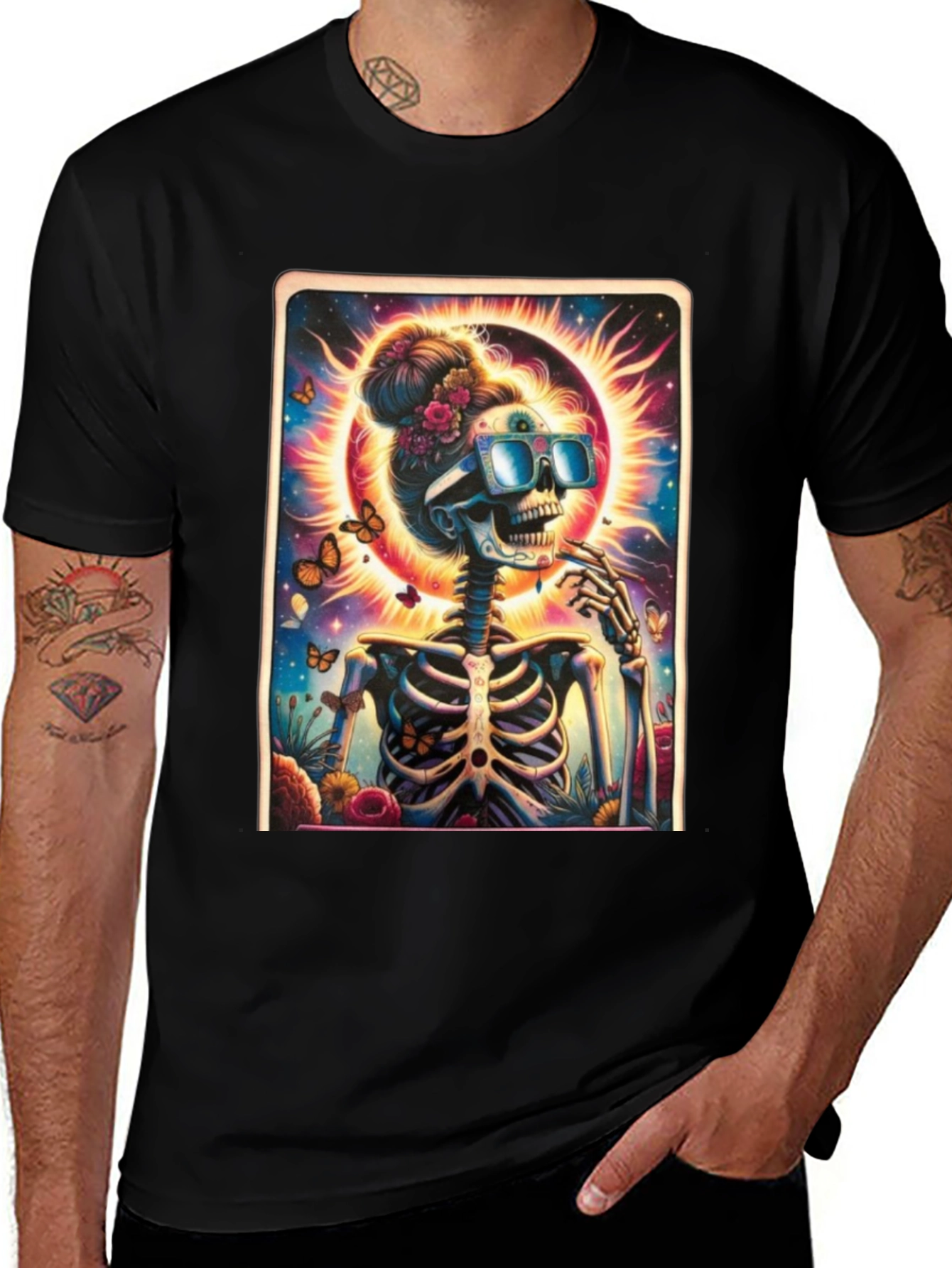 Variant 17 of Funky Skeleton Graphic Tee