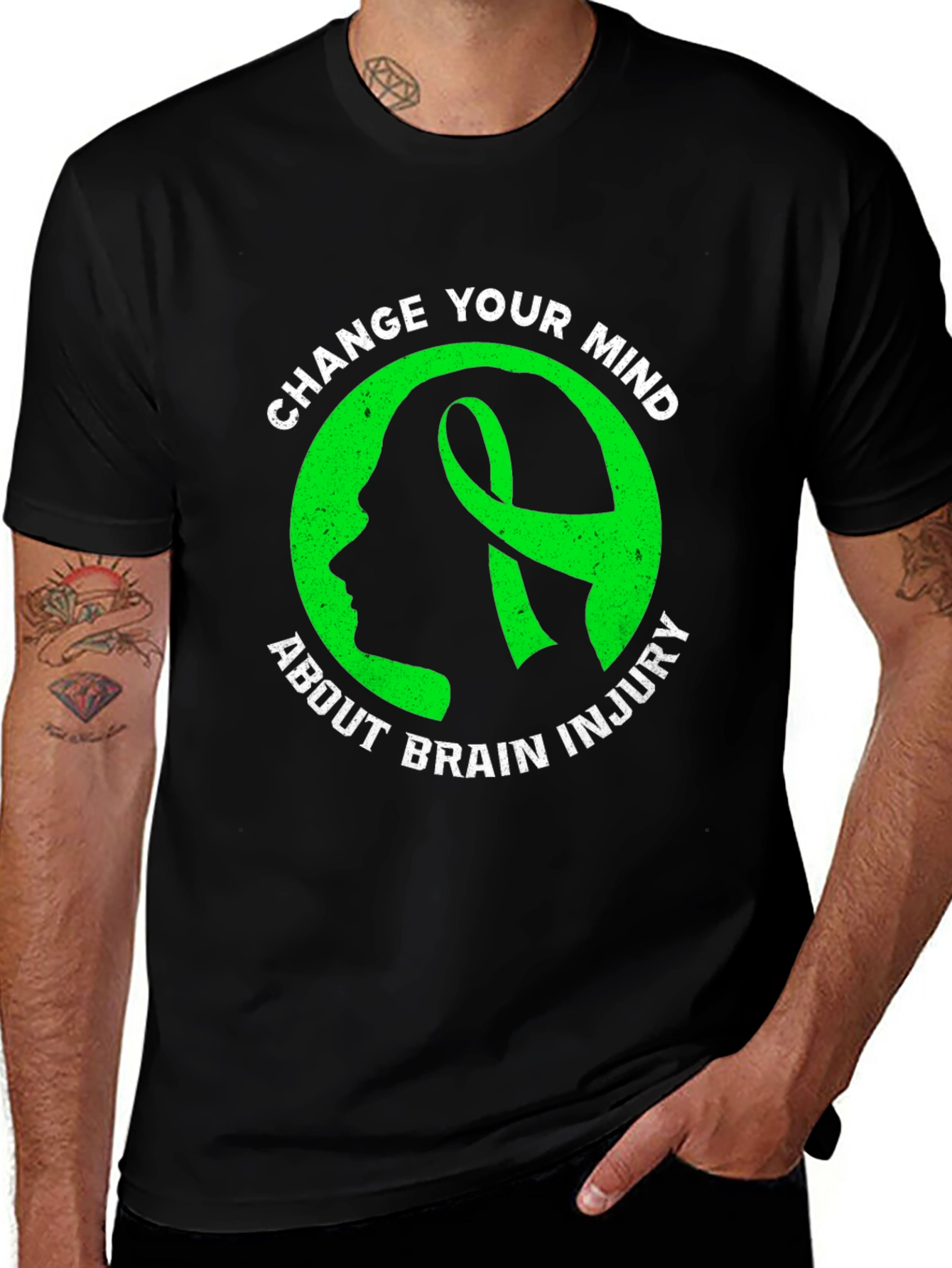 Variant 9 of Change Your Mind About Brain Injury Awareness T-Shirt