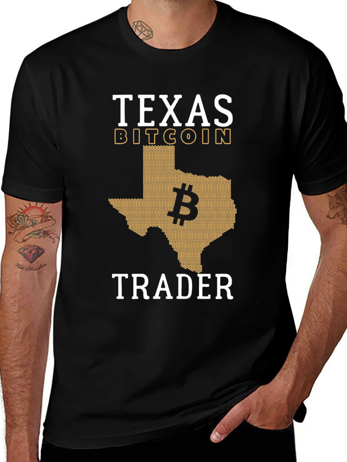 Texas Bitcoin Trader Graphic Tee - Crypto Currency T-Shirt