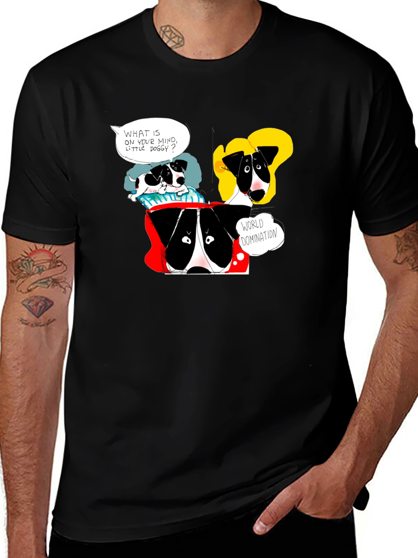 Variant 21 of Funny Dog World Domination Graphic T-Shirt