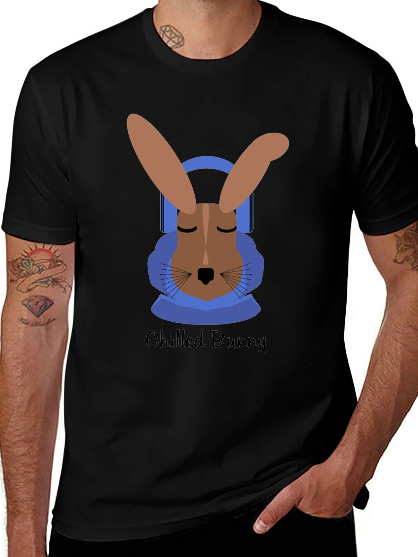 Variant 3 of Chilled Bunny Graphic Tee - Relaxed Style