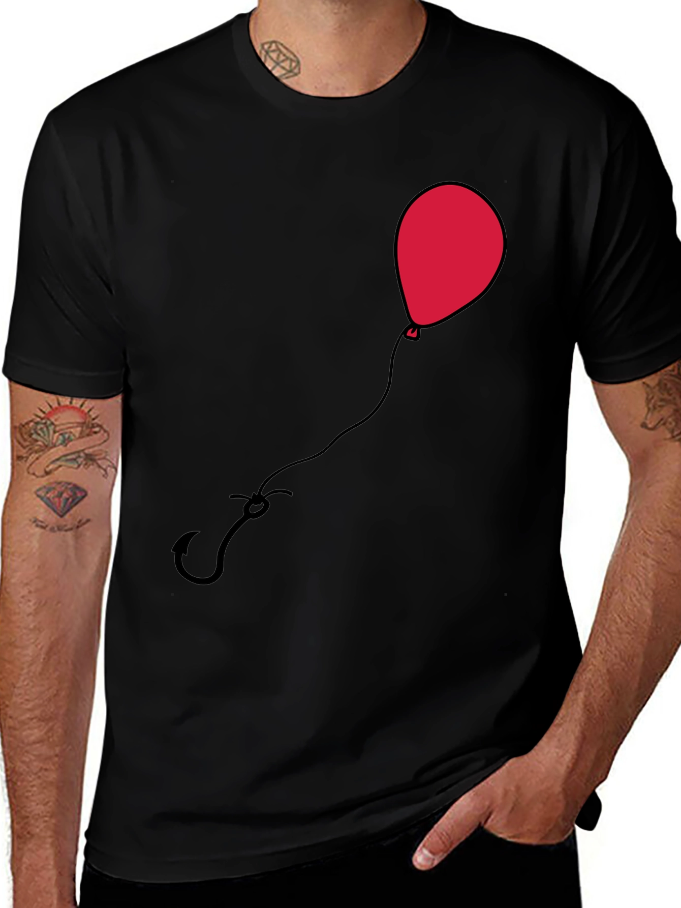 Variant 5 of Balloon & Hook Black Tee