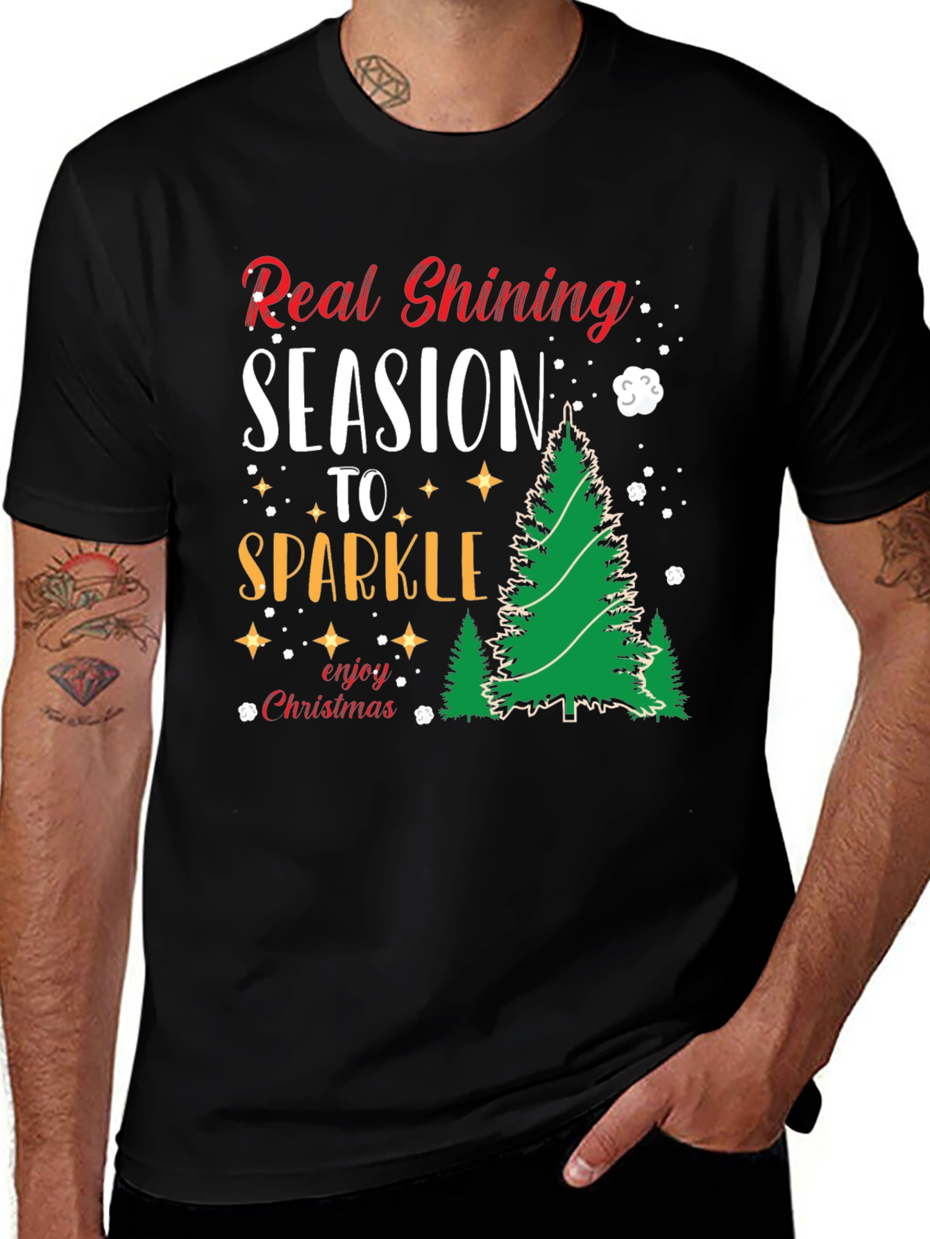 Real Shining Season to Sparkle Christmas T-Shirt