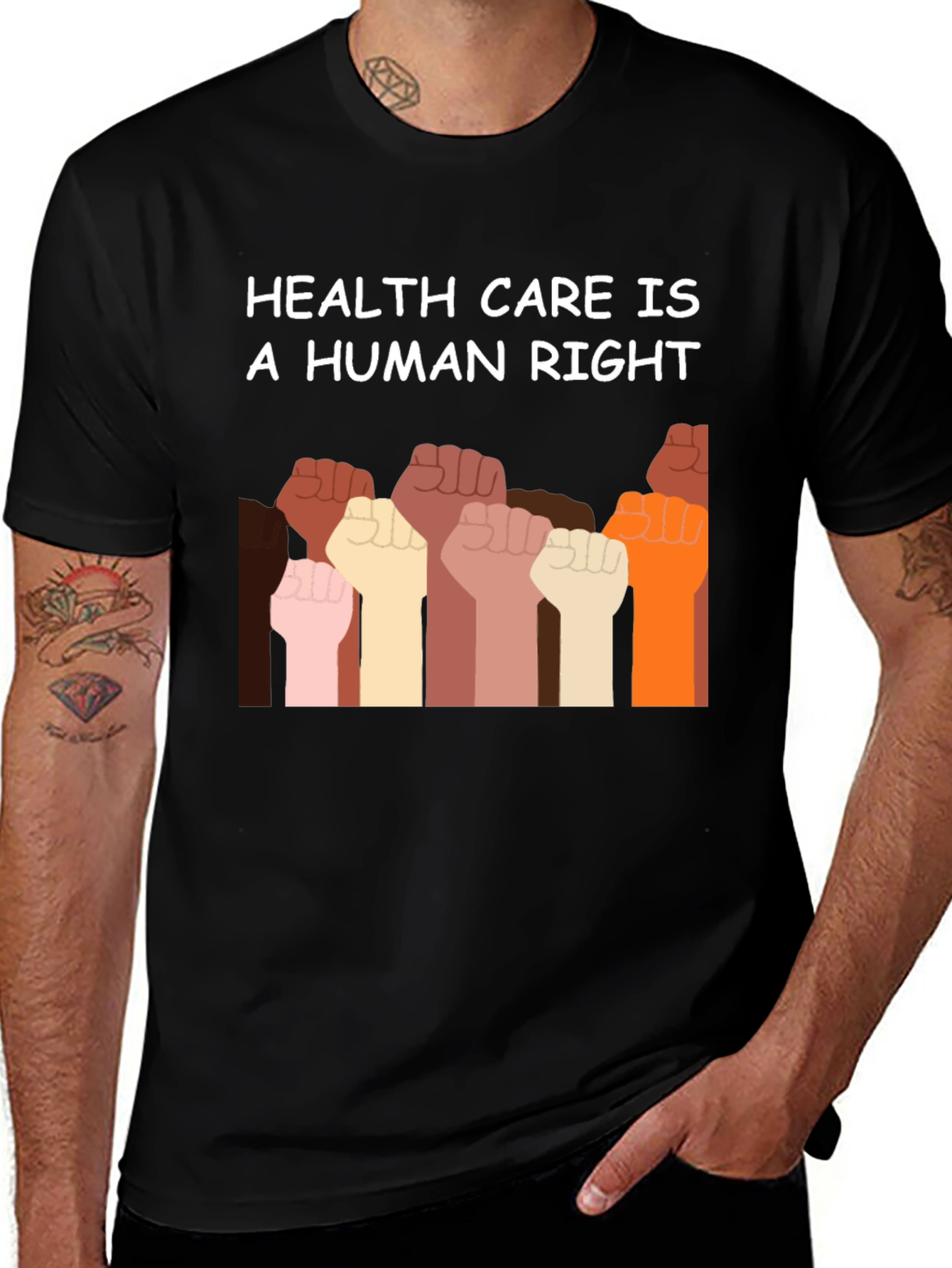 Variant 27 of Healthcare is a Human Right T-Shirt