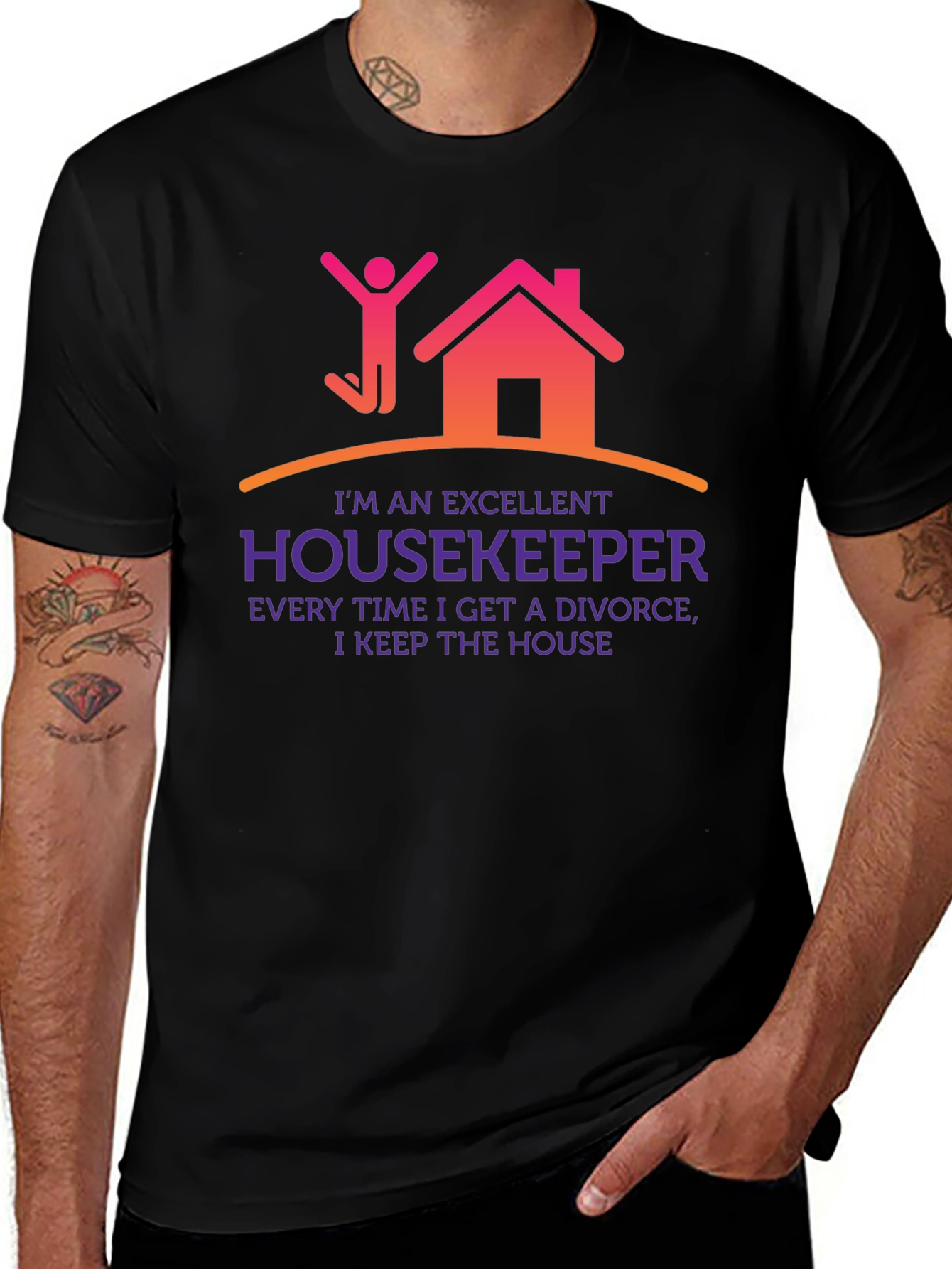 Variant 3 of Excellent Housekeeper T-Shirt - Funny Divorce Humor Tee