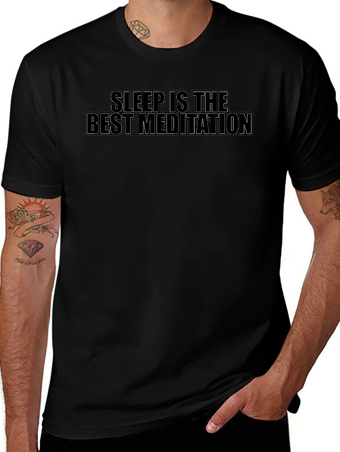 Variant 5 of Sleep is the Best Meditation Graphic Tee
