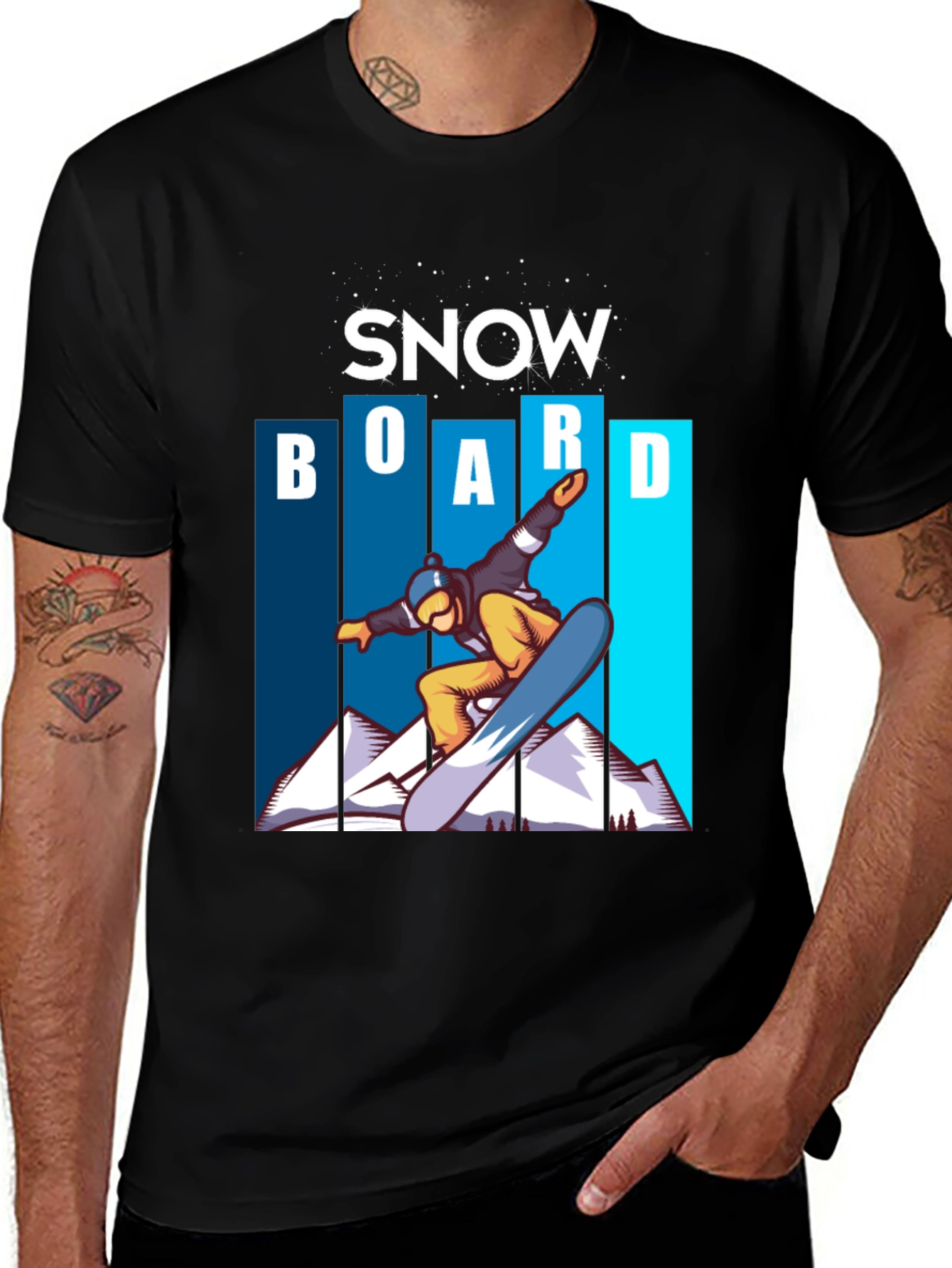 Variant 11 of Snowboard T-Shirt: Winter Sport Graphic Tee