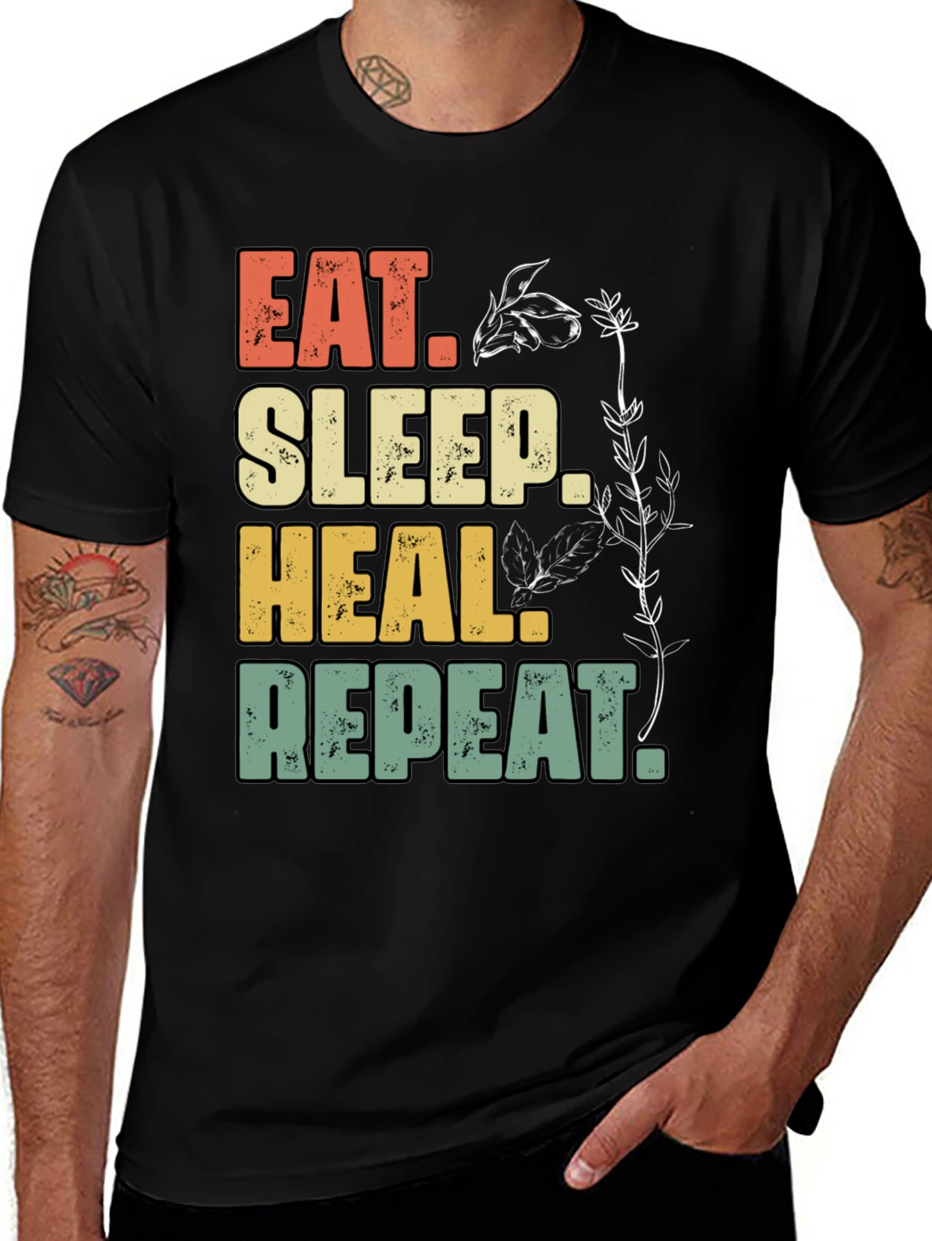 Variant 26 of Eat Sleep Heal Repeat Graphic Tee