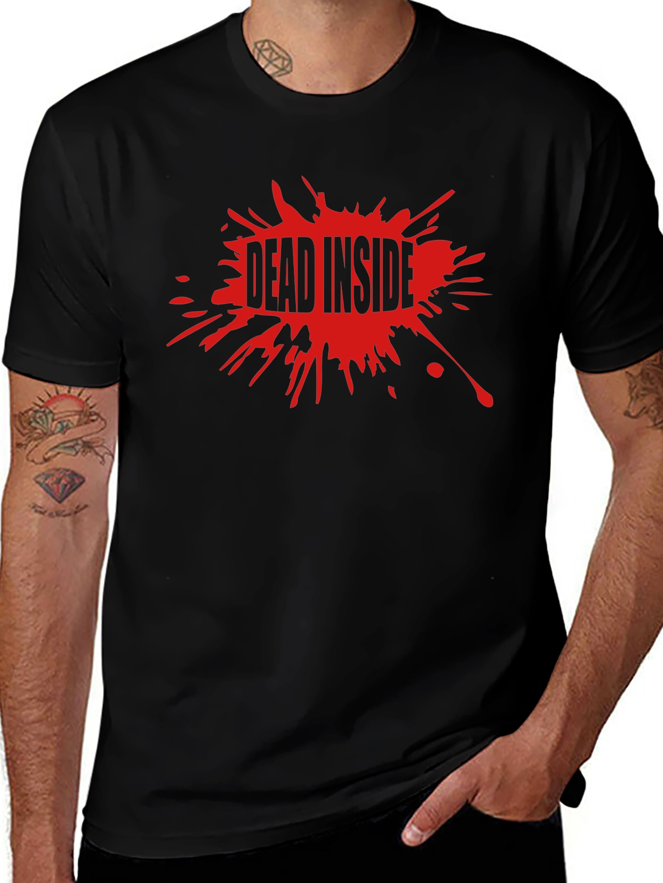 Variant 3 of Dead Inside Graphic T-Shirt - Men's Black Tee
