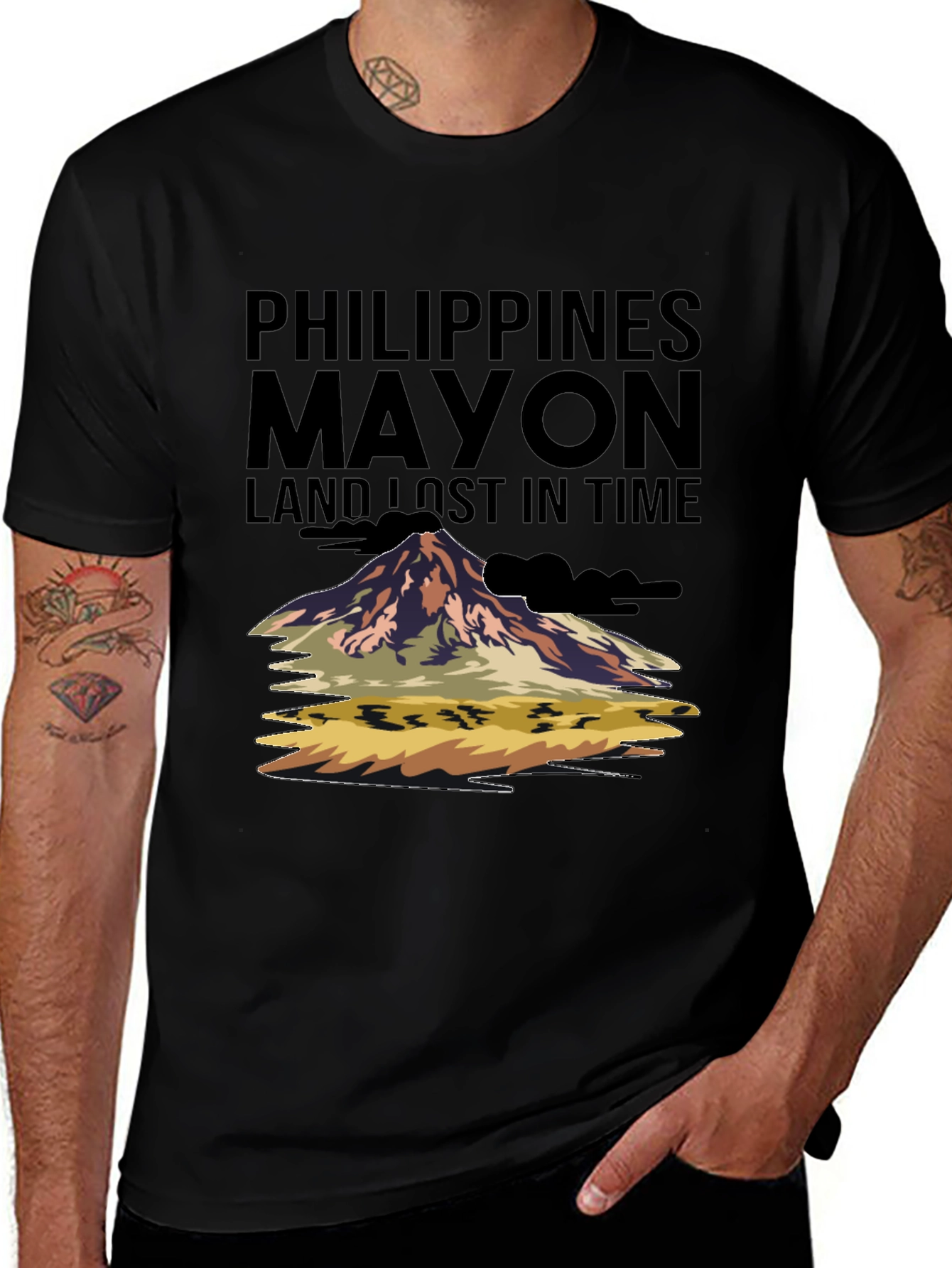 Mayon Volcano Graphic Tee - Philippines Travel Shirt