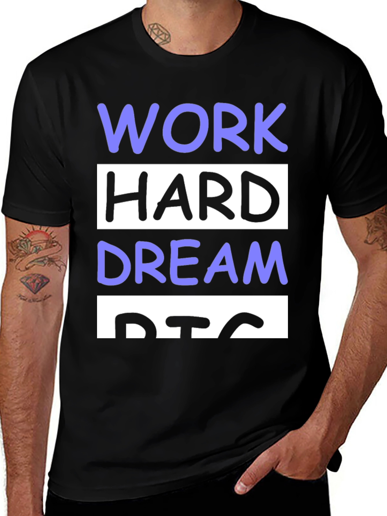 Variant 22 of Work Hard Dream Big Graphic Tee