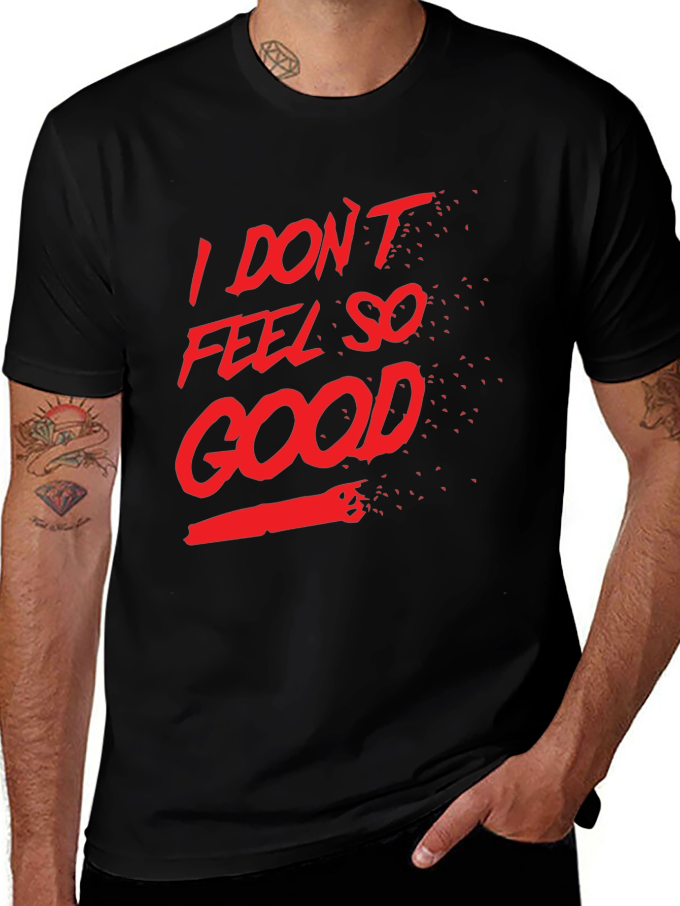 Variant 4 of I Don't Feel So Good Graphic Tee - Black