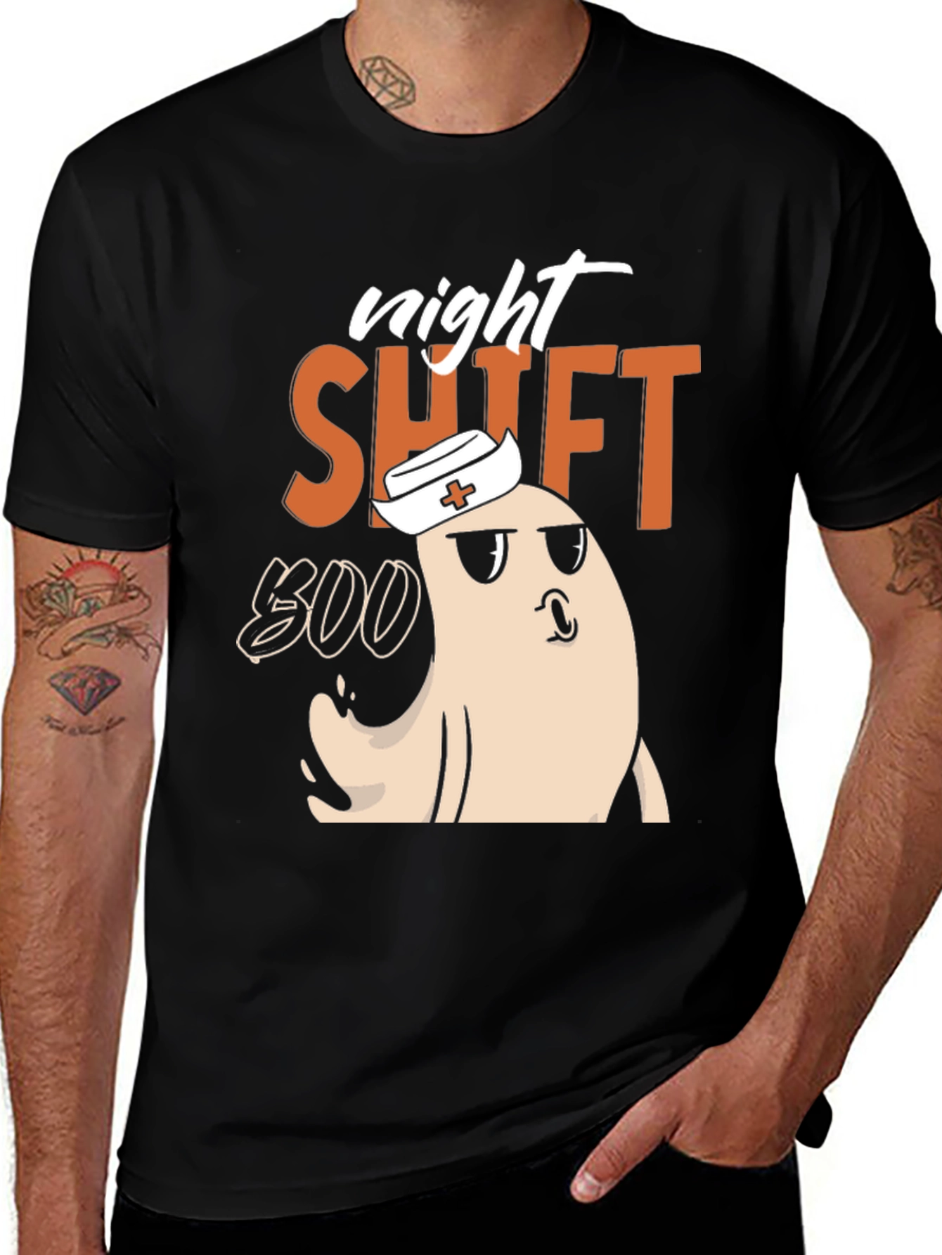 Variant 20 of Night Shift Nurse Ghost Boo Halloween T-Shirt