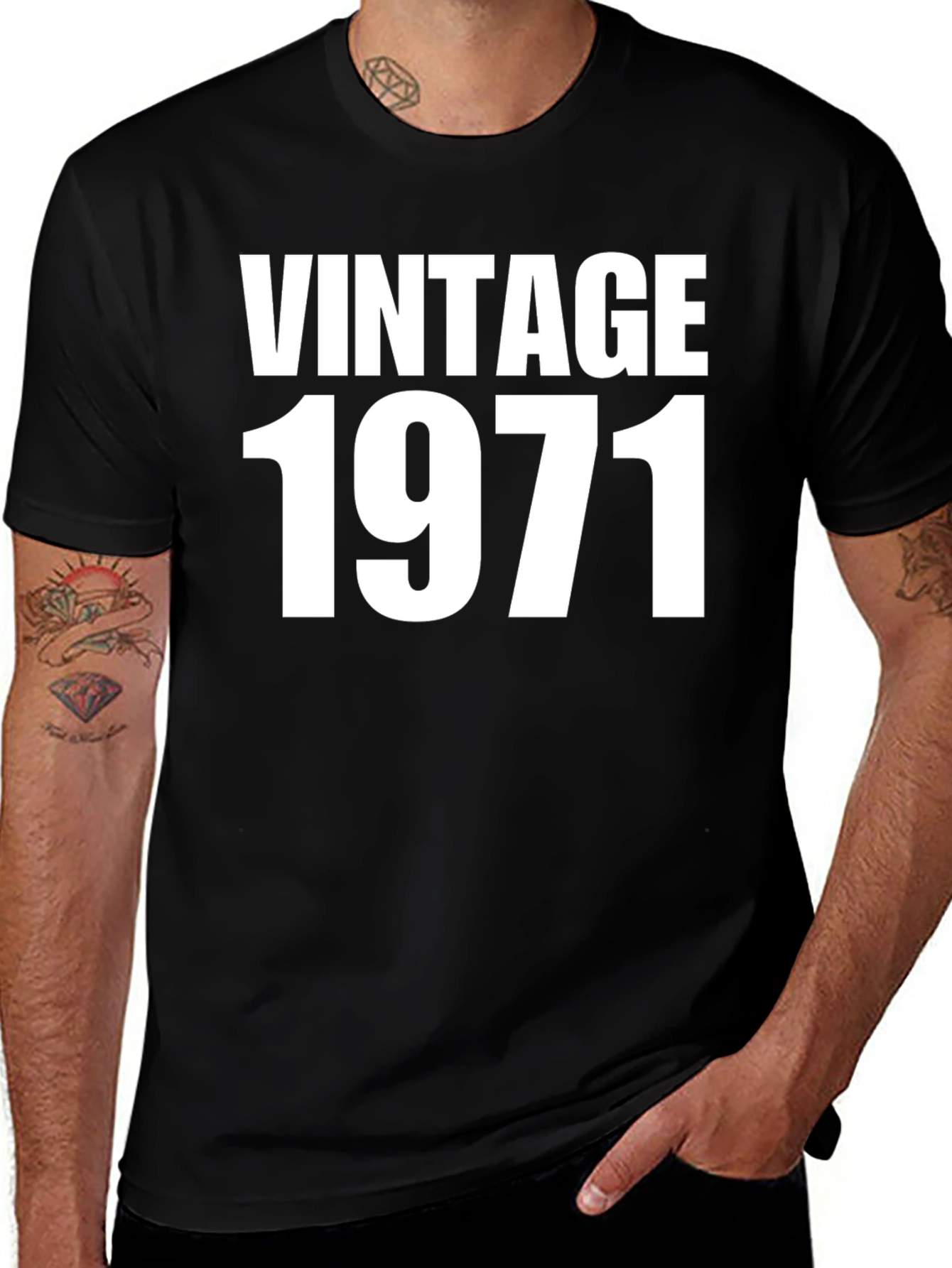 Variant 4 of Vintage 1971 Graphic Tee - Birthday T-Shirt