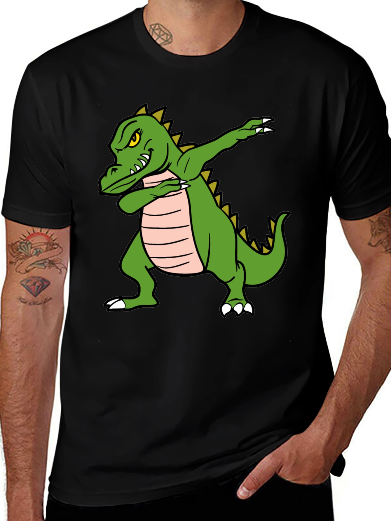 Variant 7 of Dabbing Dinosaur Graphic Tee - Cool & Funny