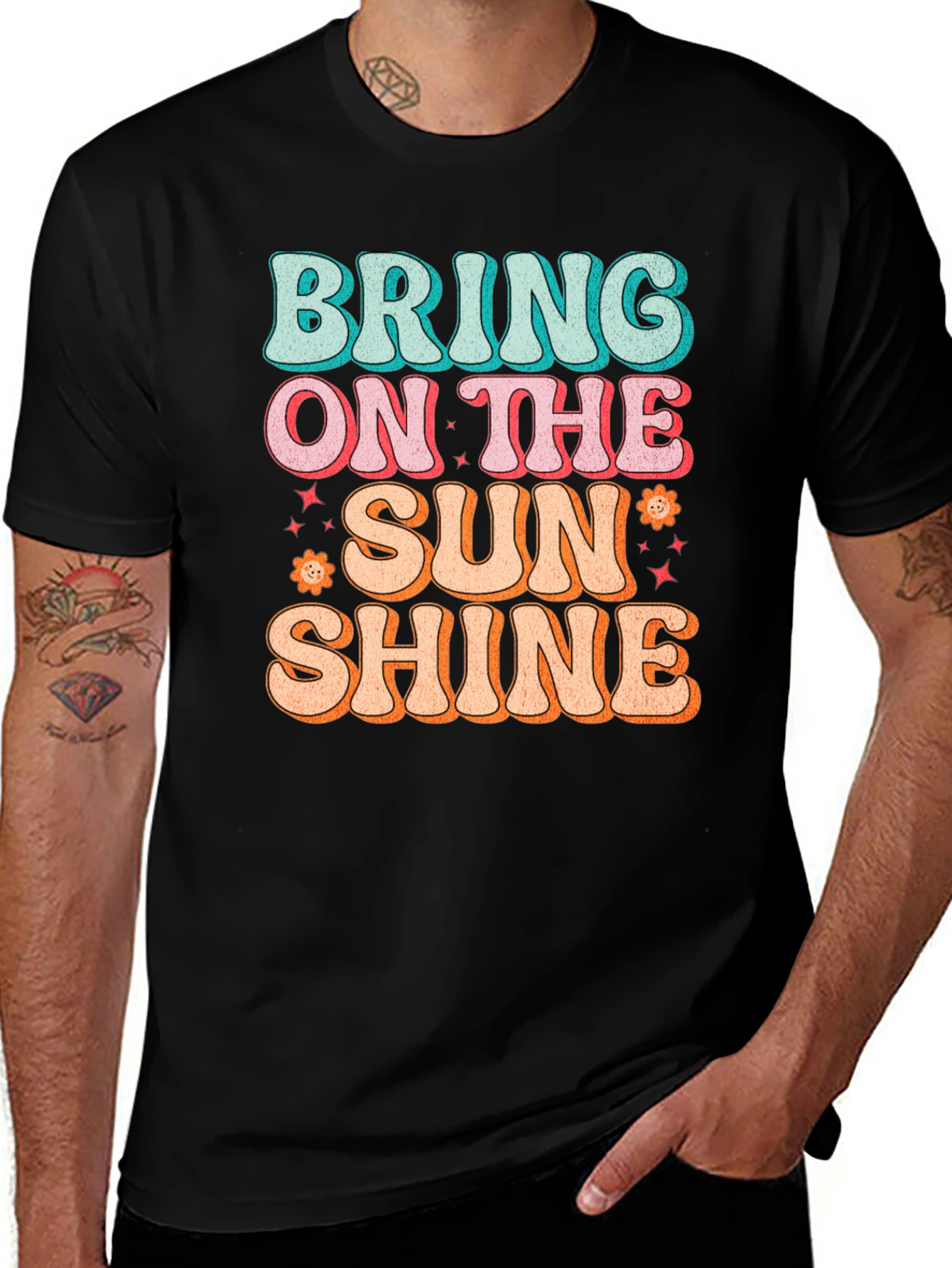 Retro "Bring On The Sunshine" Graphic T-Shirt