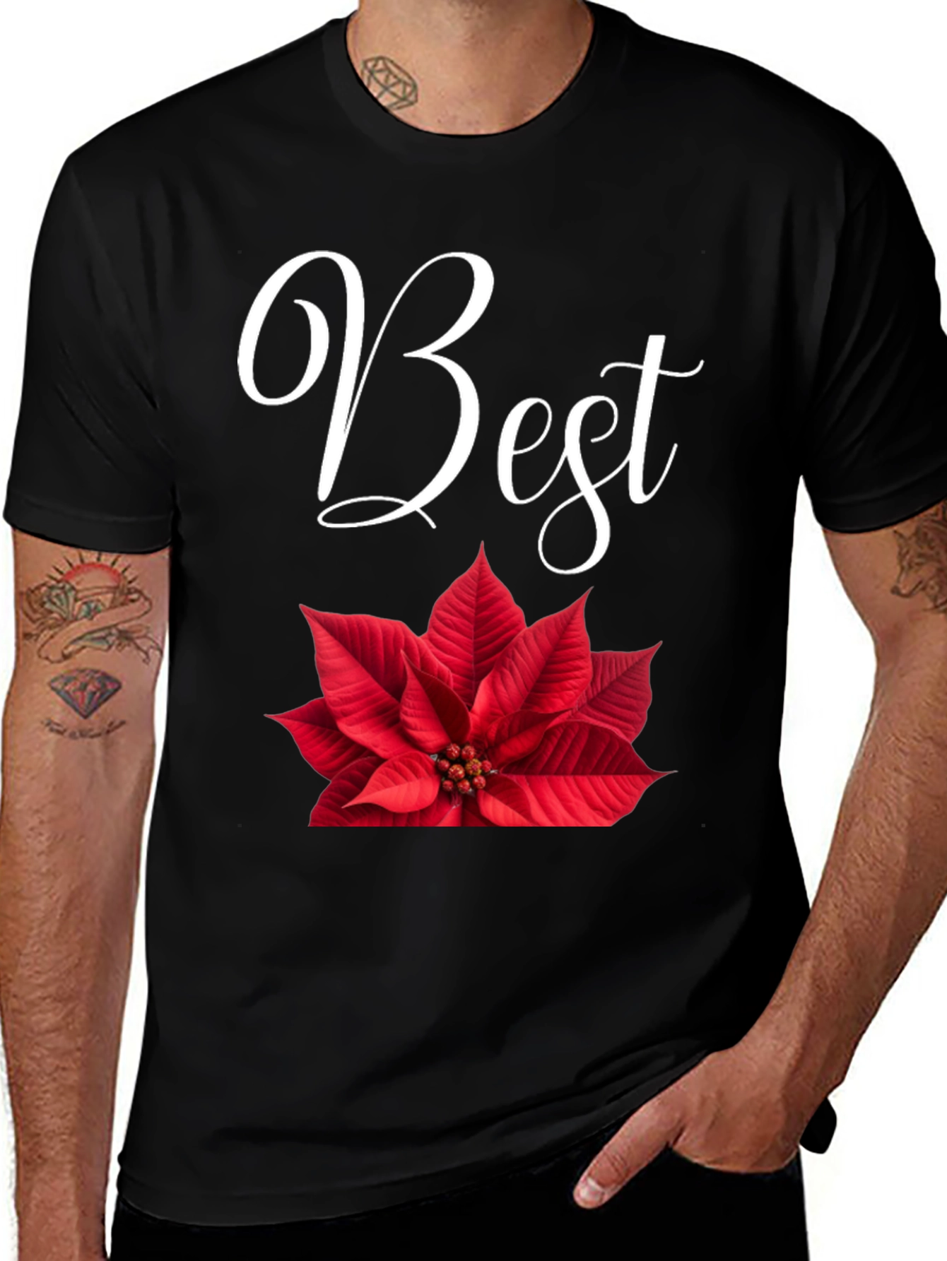 Best Poinsettia Christmas Holiday T-Shirt