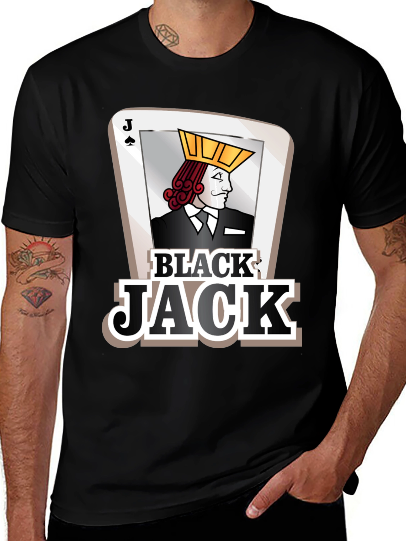 Variant 12 of Black Jack Card Graphic T-Shirt