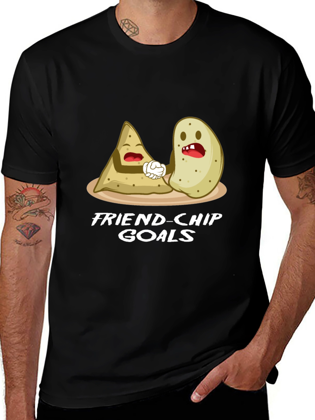 Variant 16 of Friend-chip Goals Black Graphic Tee