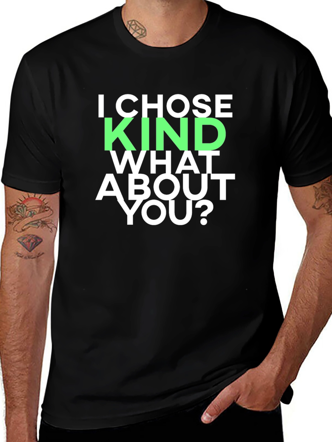 Black I Chose Kind T-Shirt - Bold Graphic Tee main image