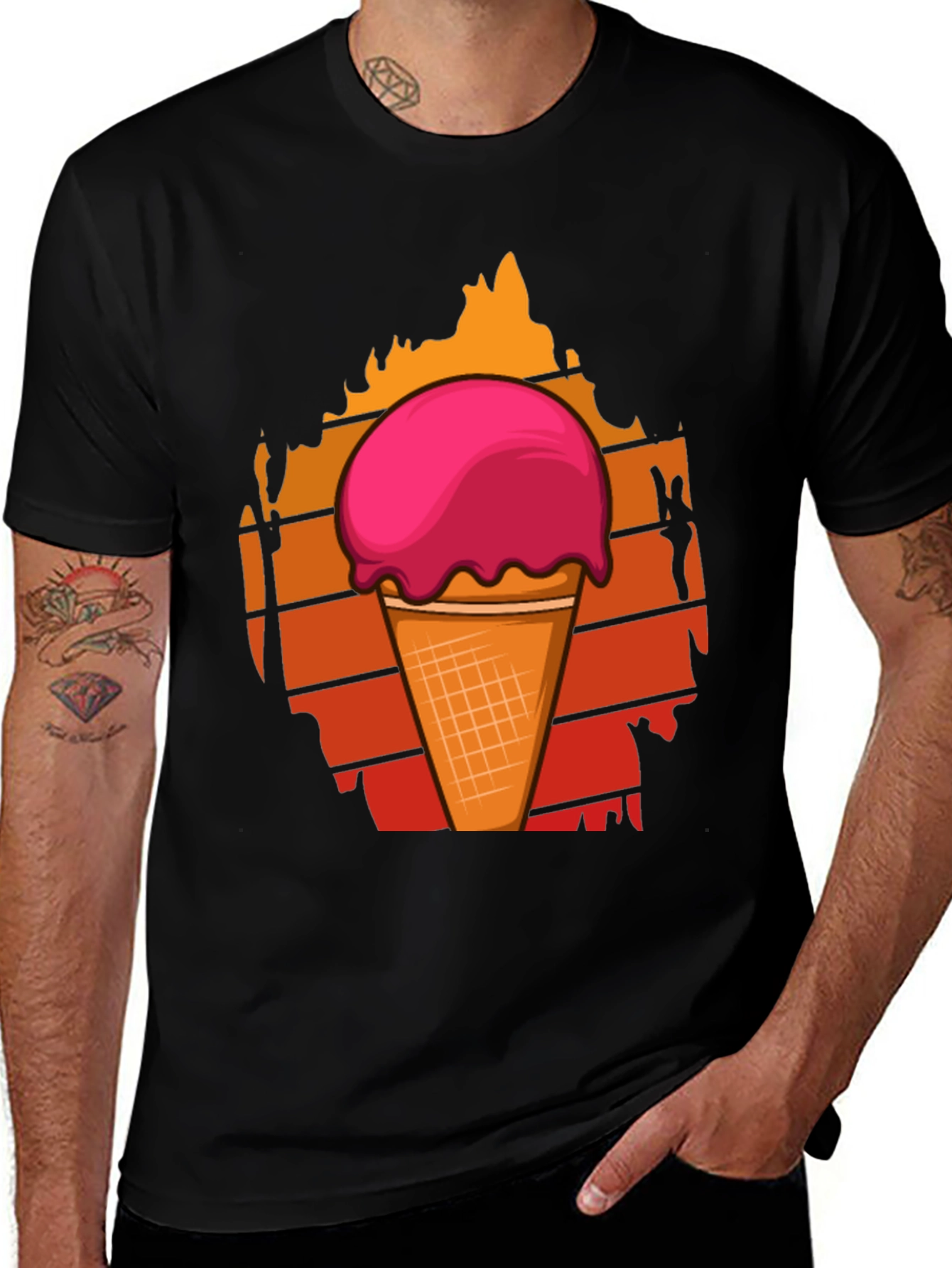 Variant 20 of Ice Cream Graphic Tee - Retro Summer Vibes T-Shirt