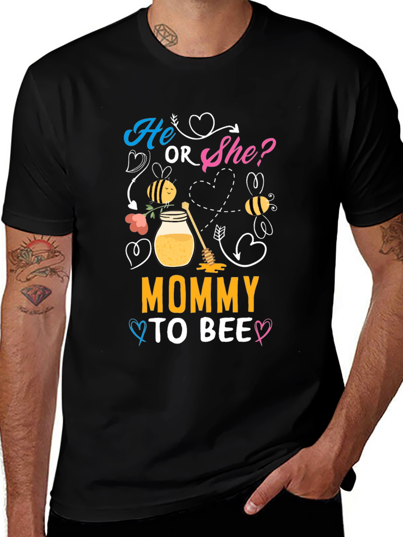 Mommy To Bee T-Shirt Gender Reveal Tee