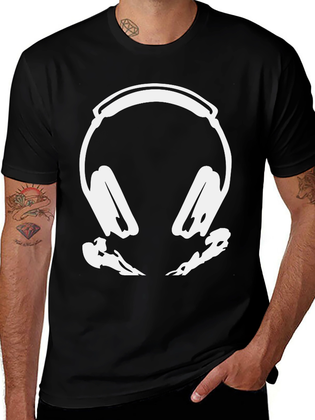 Variant 24 of Headphones Graphic Tee - Cool Music Lover T-Shirt