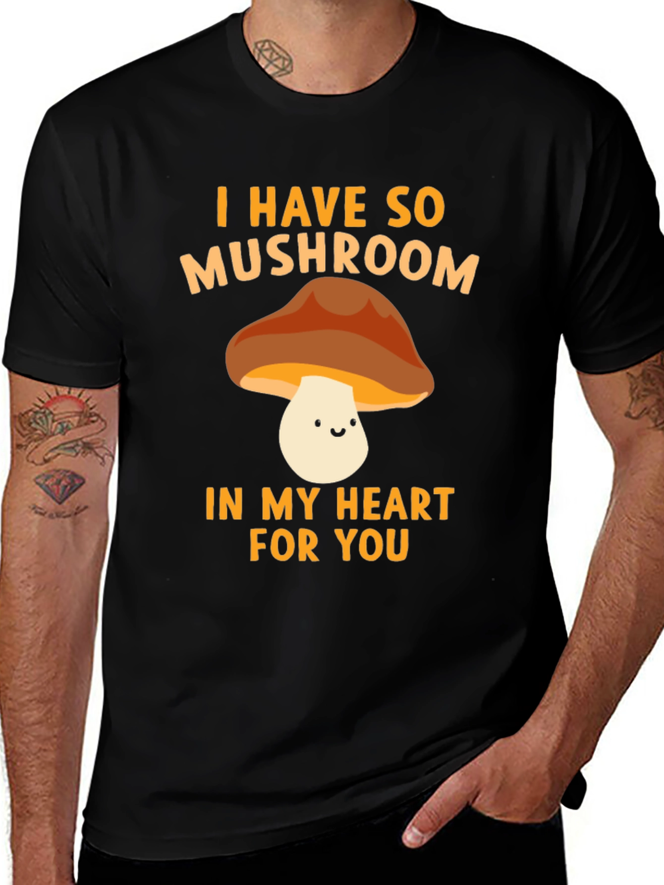 Variant 8 of Mushroom Heart Graphic T-Shirt