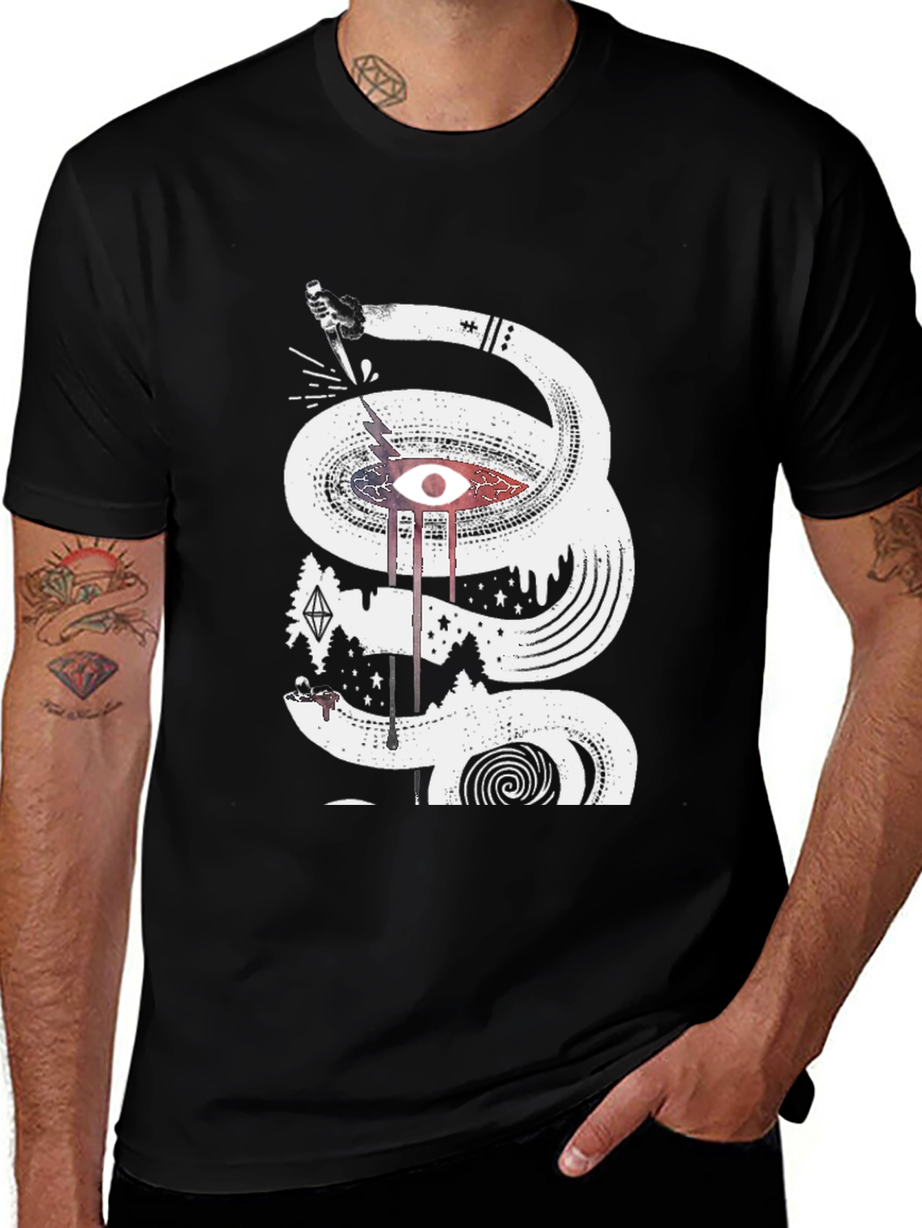 Variant 10 of Eye & Serpent Graphic T-Shirt