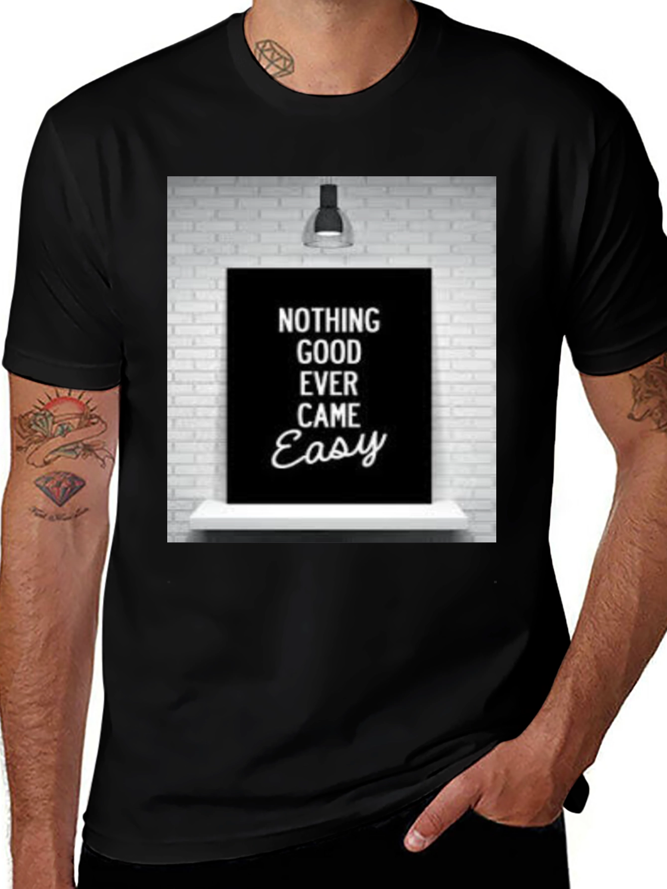 Variant 21 of Motivational Quote Graphic Tee - 'Nothing Good Ever Came Easy'