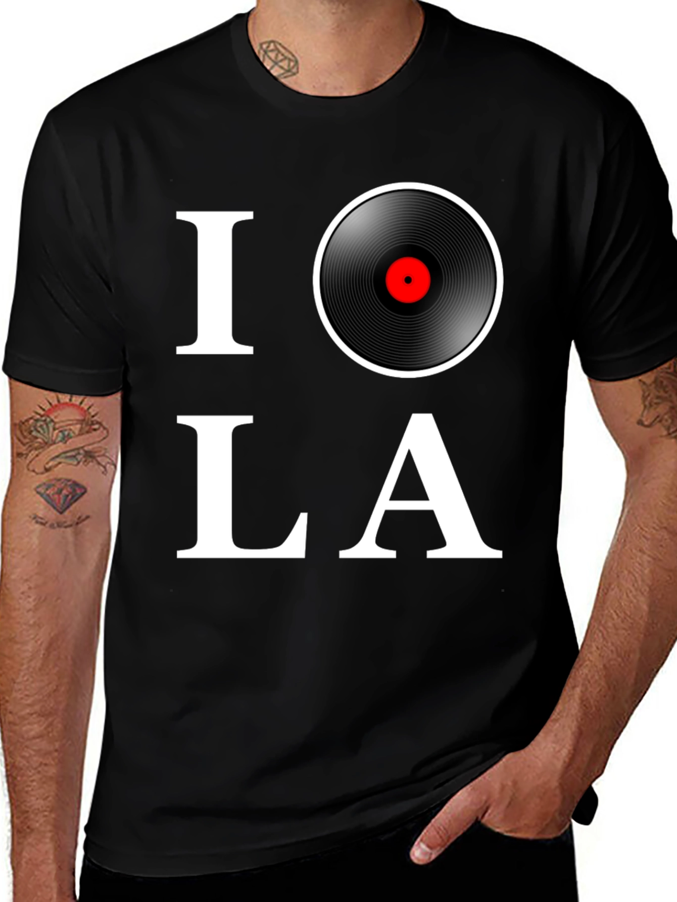 Variant 16 of I Love Vinyl Record Graphic T-Shirt