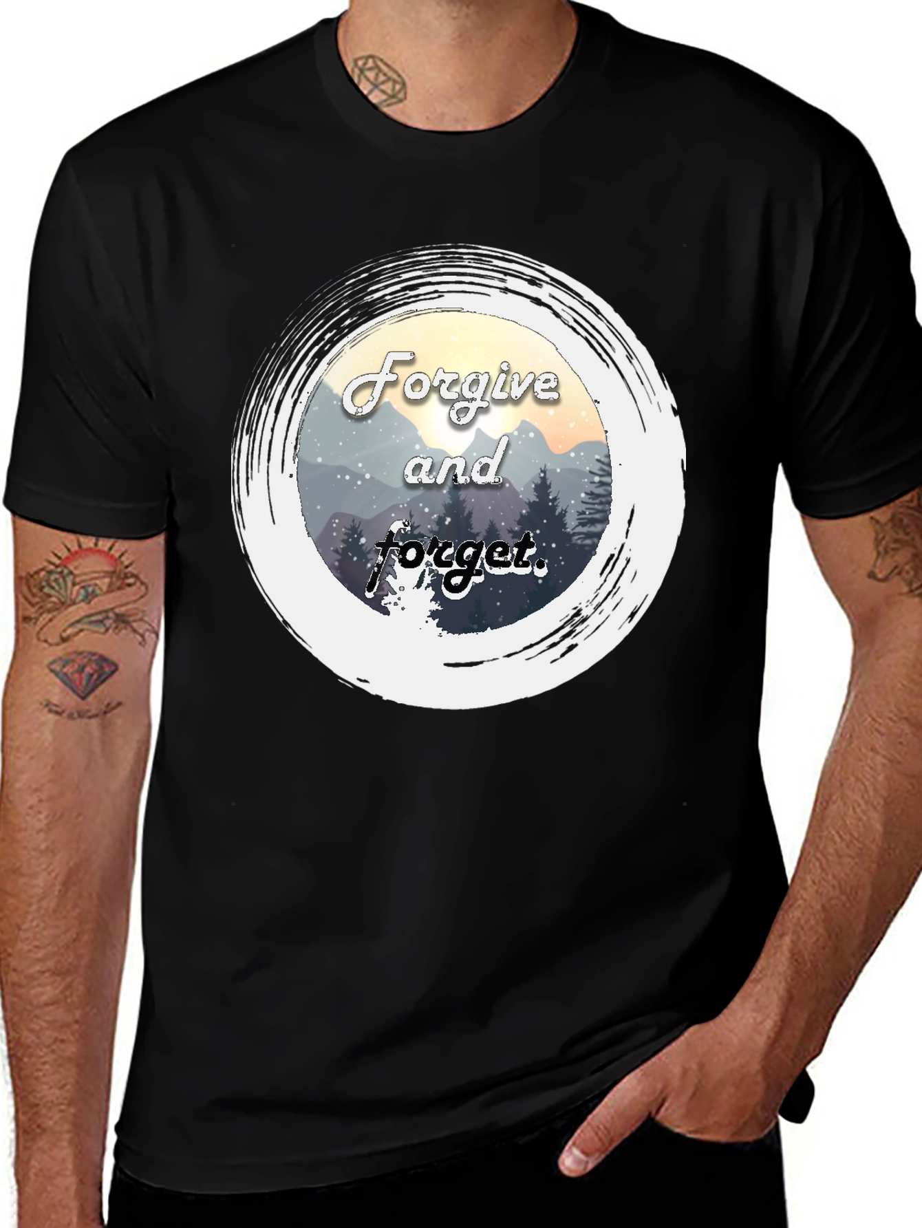 Variant 22 of Forgive and Forget Graphic Tee - Zen Mountain Design