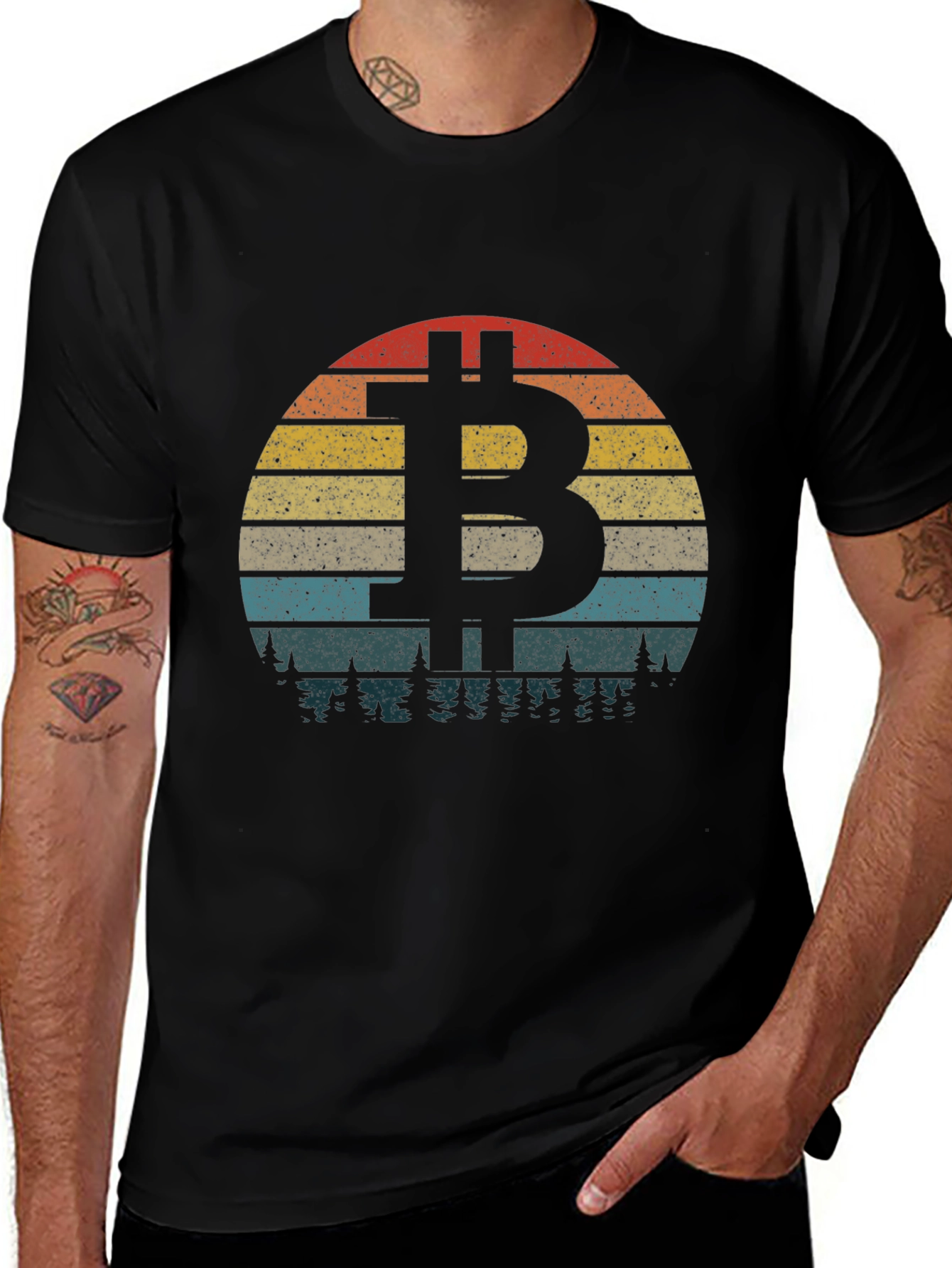 Variant 11 of Bitcoin Sunset T-Shirt - Crypto Lover Tee