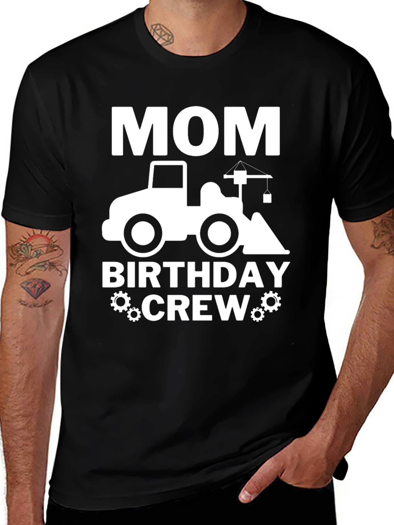 Variant 14 of Mom Birthday Crew Construction Truck T-Shirt
