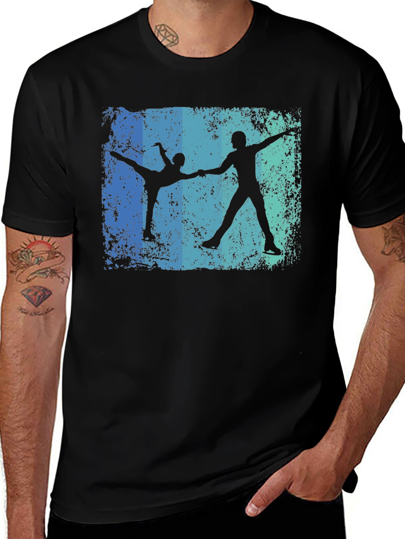 Variant 30 of Figure Skating T-Shirt - Retro Style