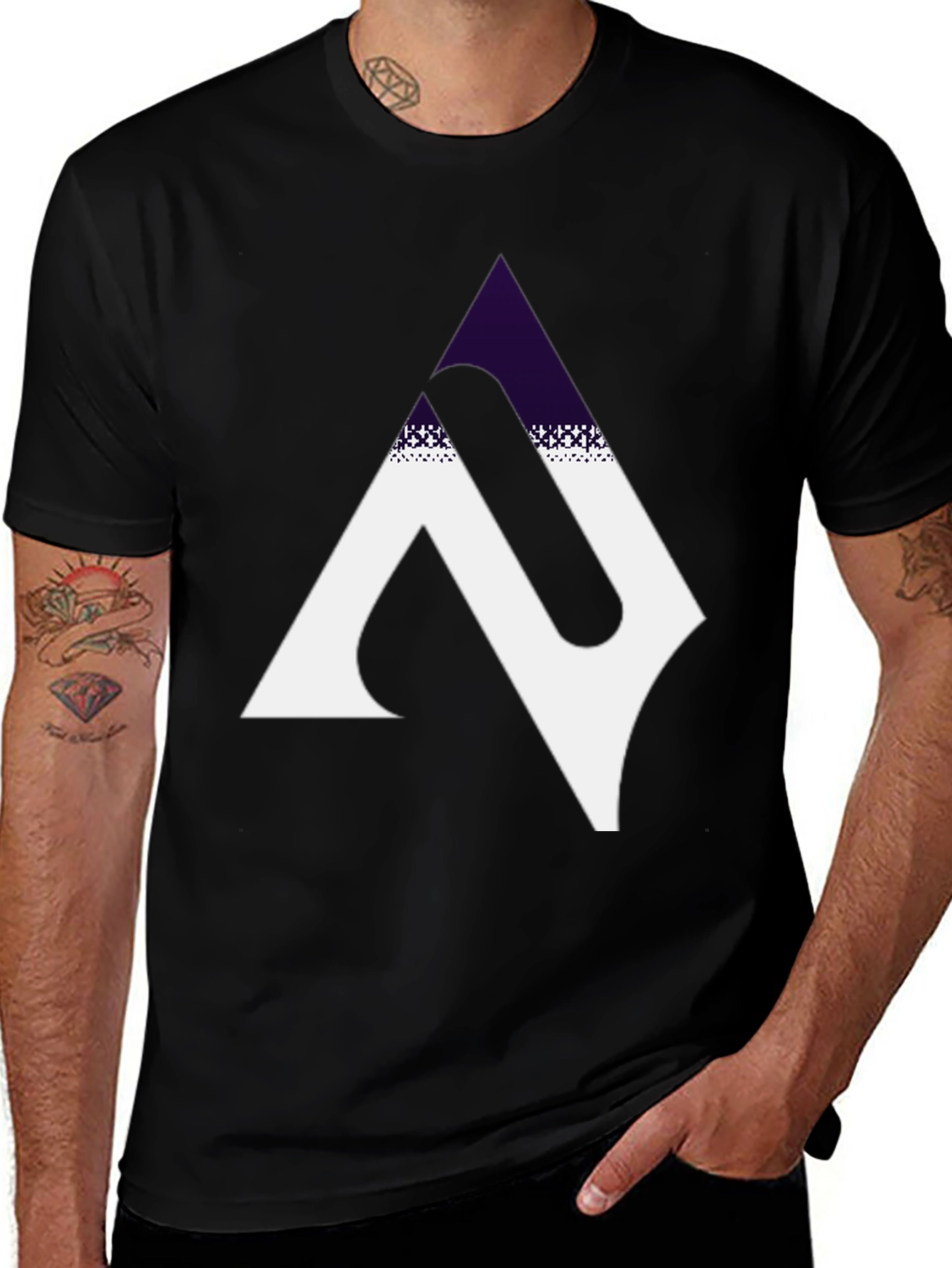 Variant 8 of Modern Geometric Graphic Black T-Shirt