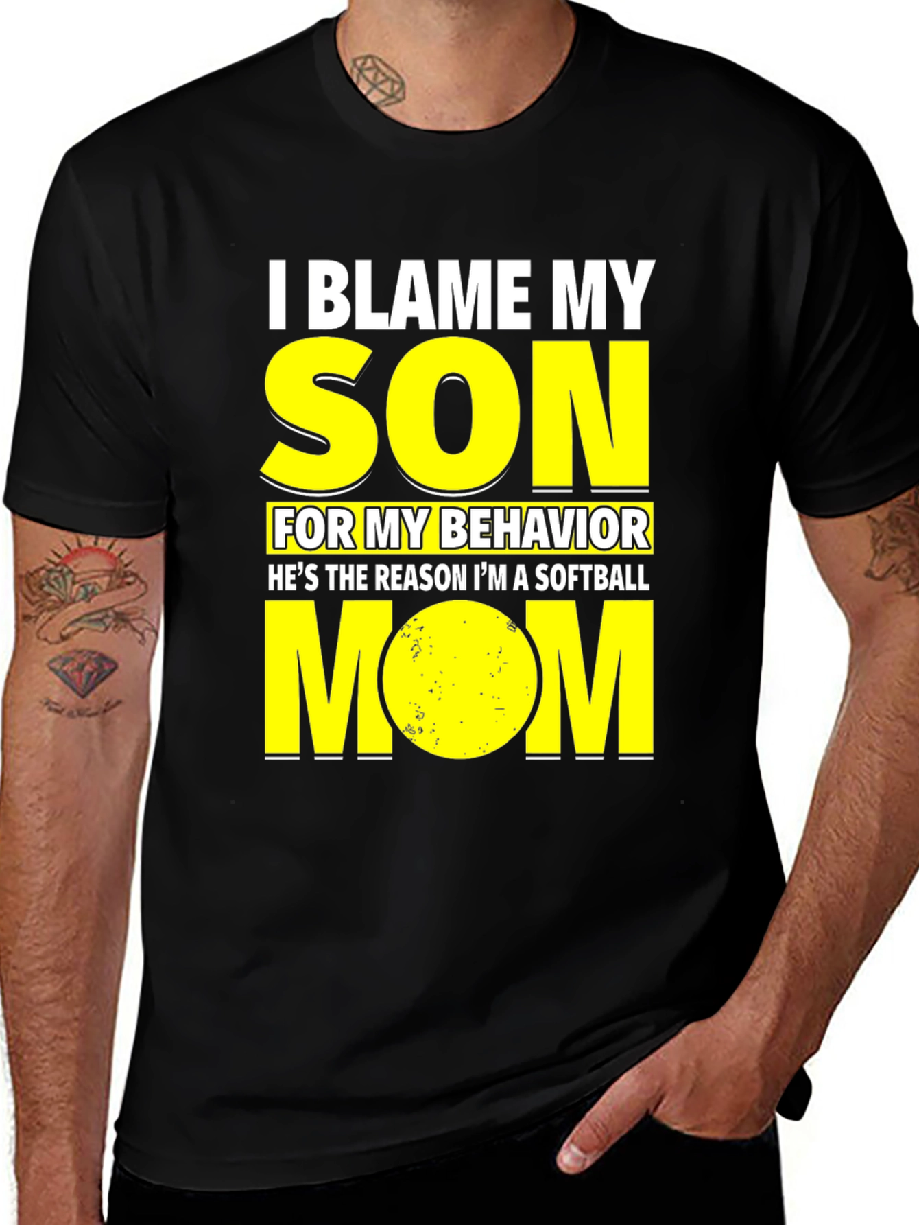 Variant 17 of I Blame My Son Softball Mom T-Shirt