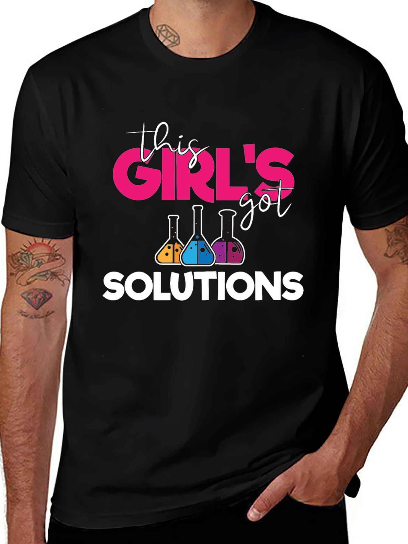 Variant 7 of Girl's Got Solutions Science T-Shirt