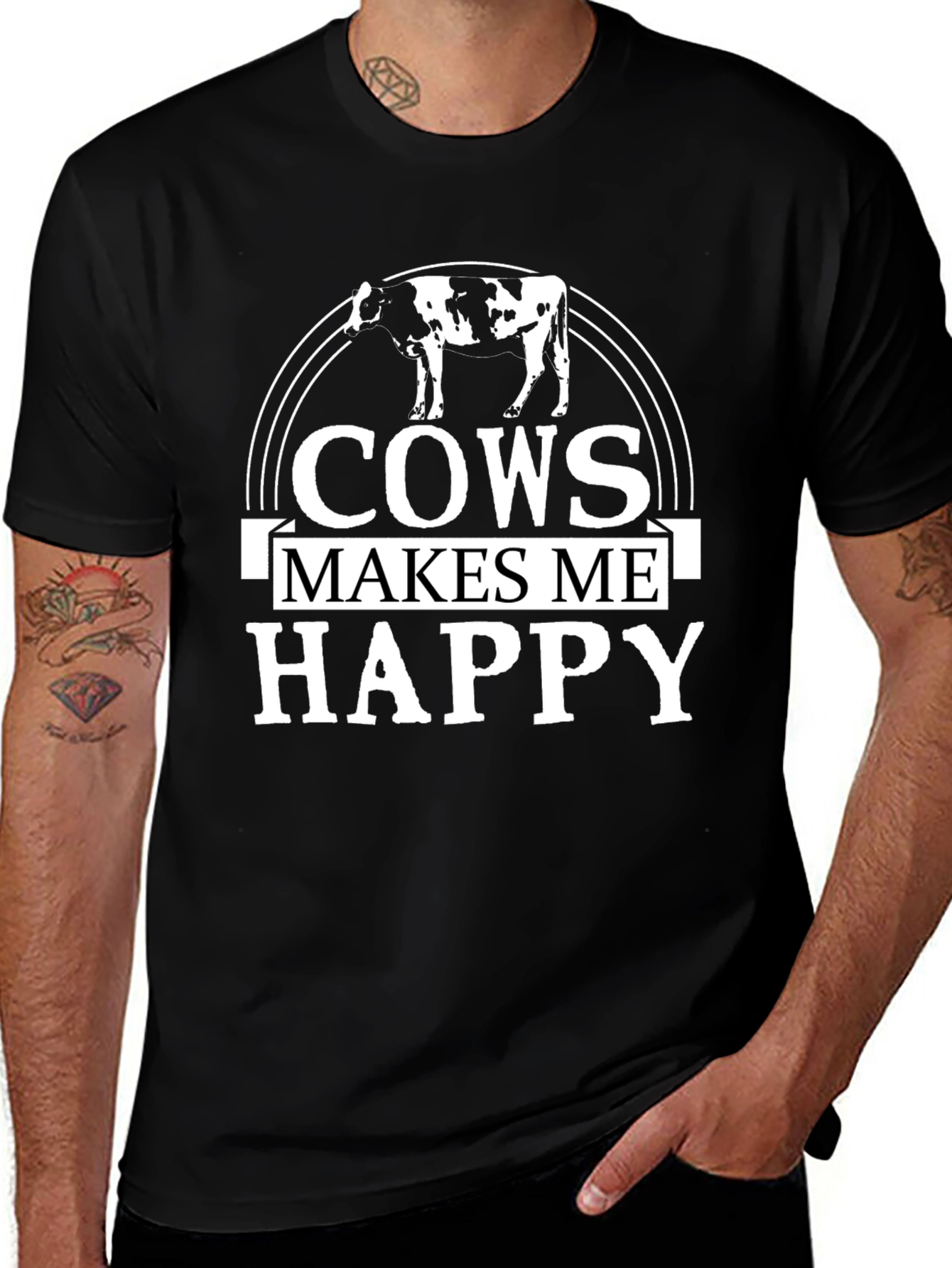 Variant 27 of Cows Make Me Happy T-Shirt