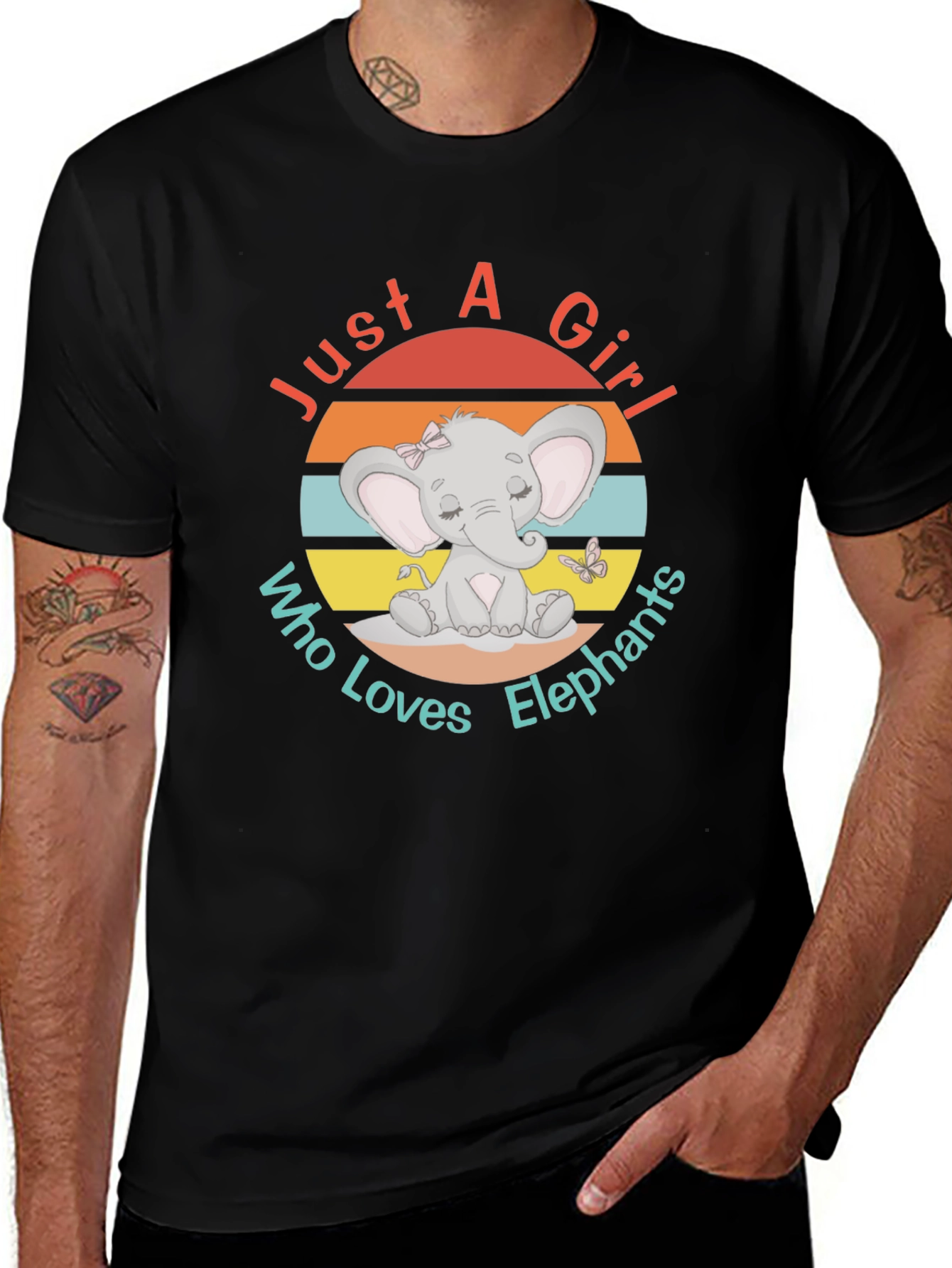 Variant 17 of Just a Girl Who Loves Elephants T-Shirt