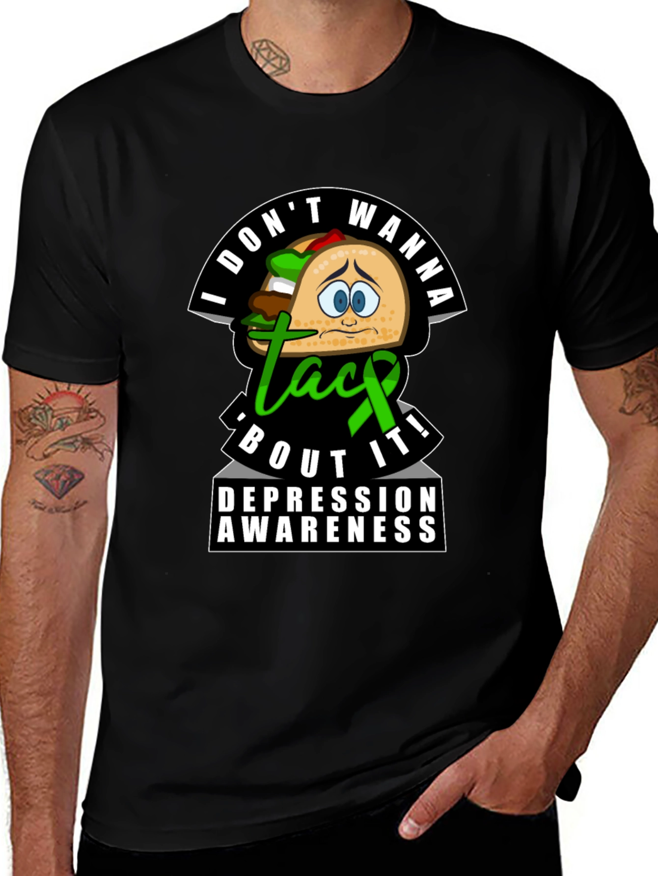 Variant 27 of Taco Depression Awareness T-Shirt