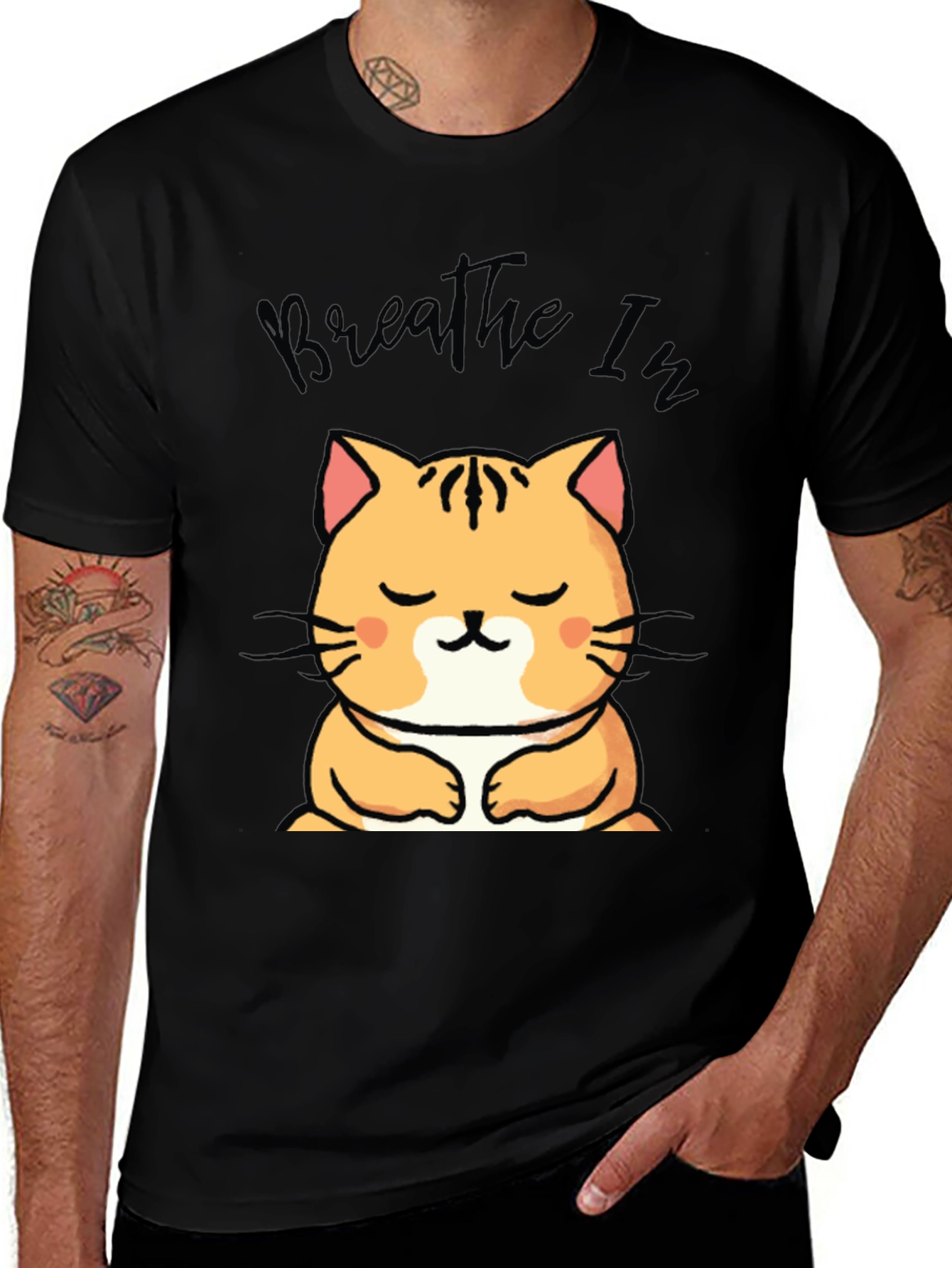 Variant 8 of Meditating Cat Graphic T-Shirt
