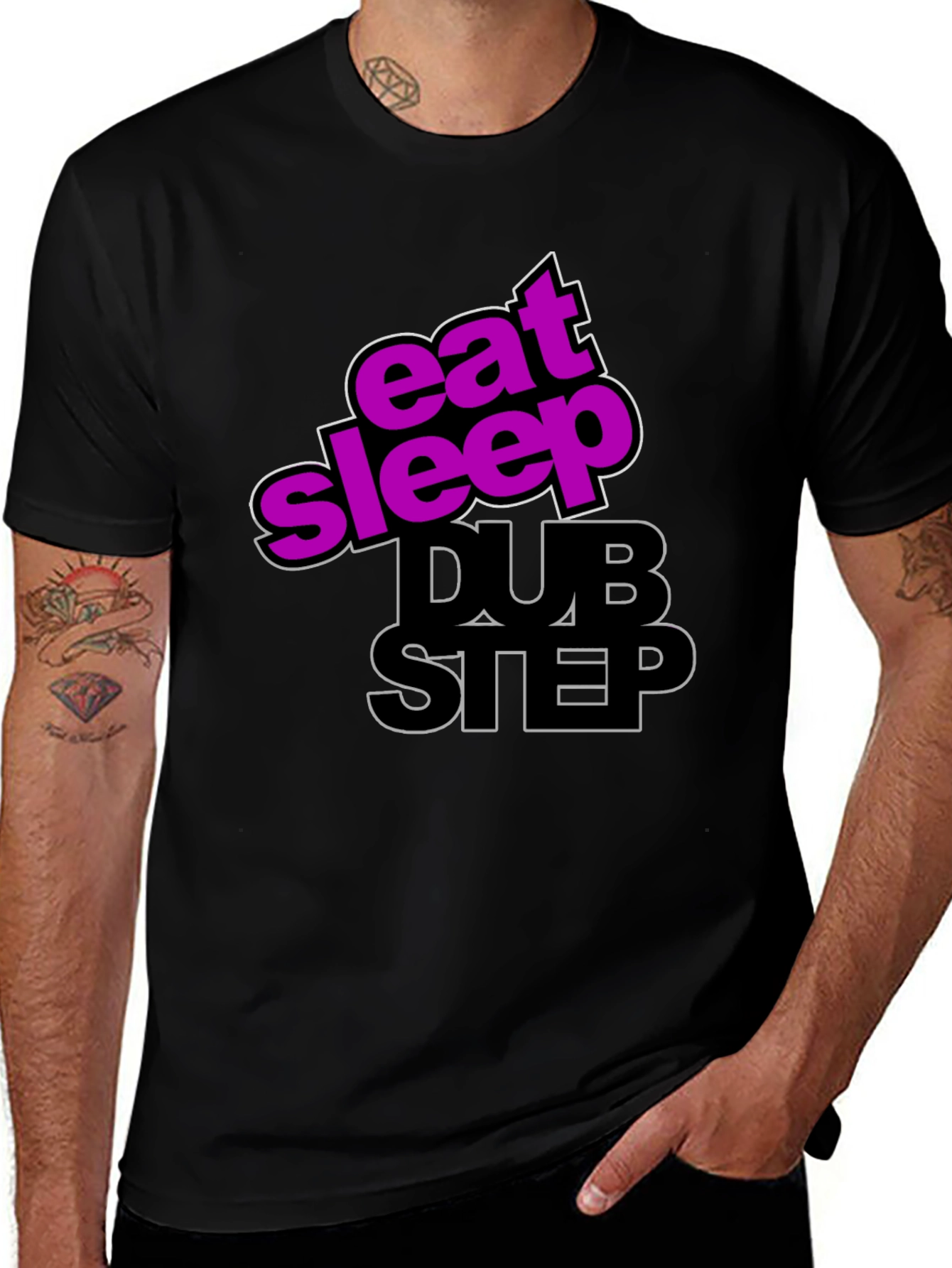 Variant 14 of Eat Sleep Dubstep Graphic Print T-Shirt