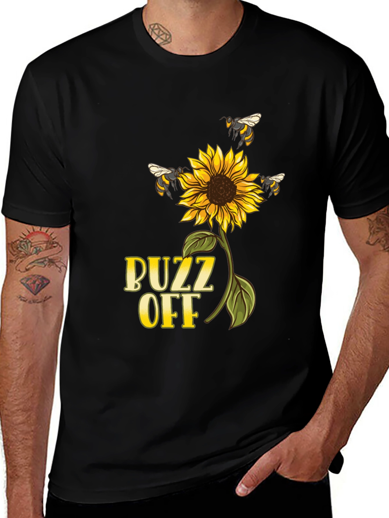 Variant 21 of Buzz Off Sunflower Graphic Tee