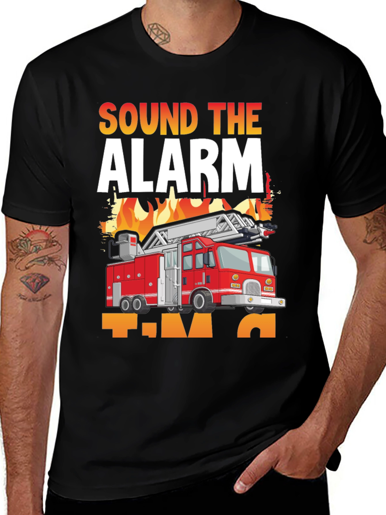 Variant 12 of Fire Truck T-Shirt - Sound the Alarm!