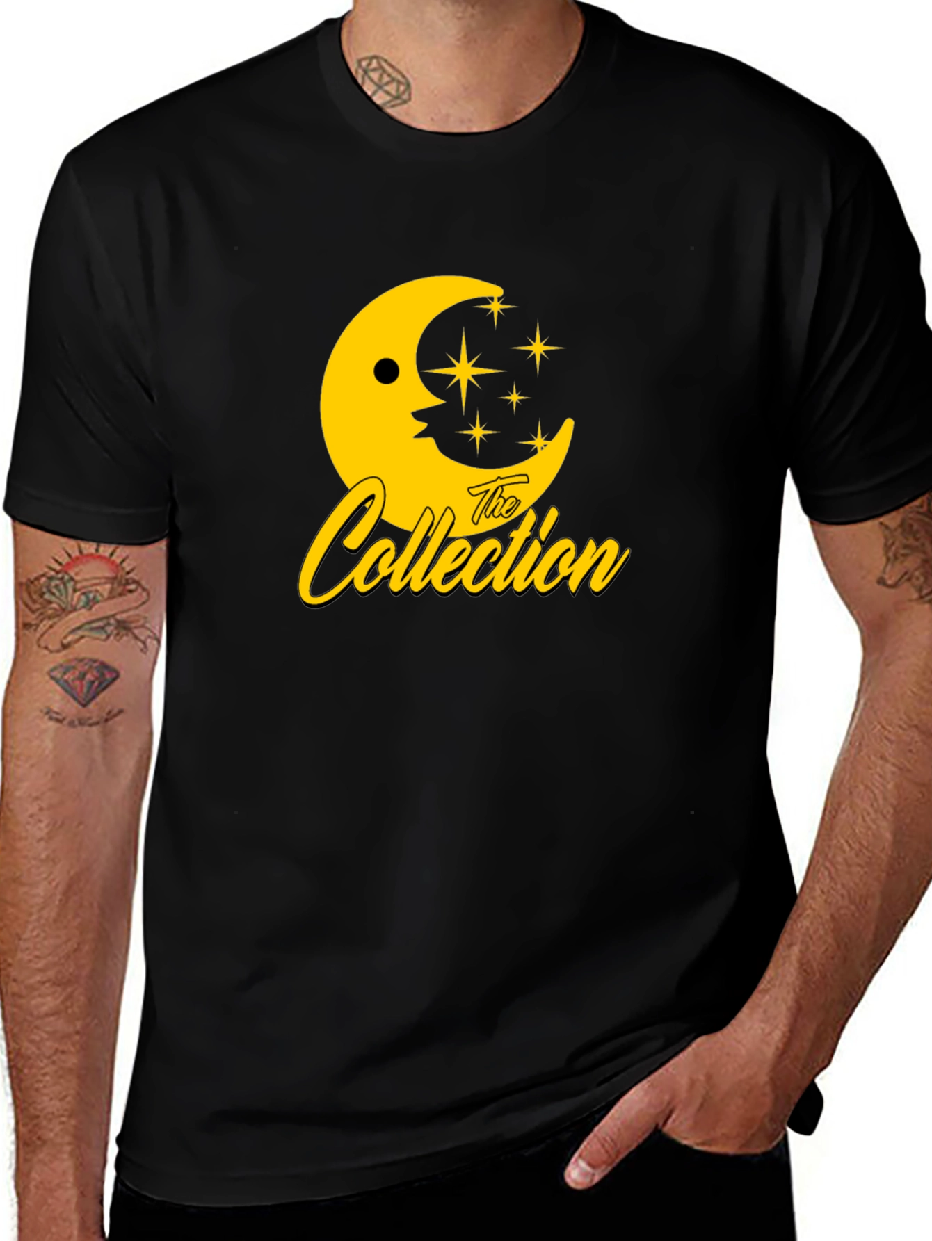 Variant 13 of The Collection Moon & Stars Black Graphic Tee