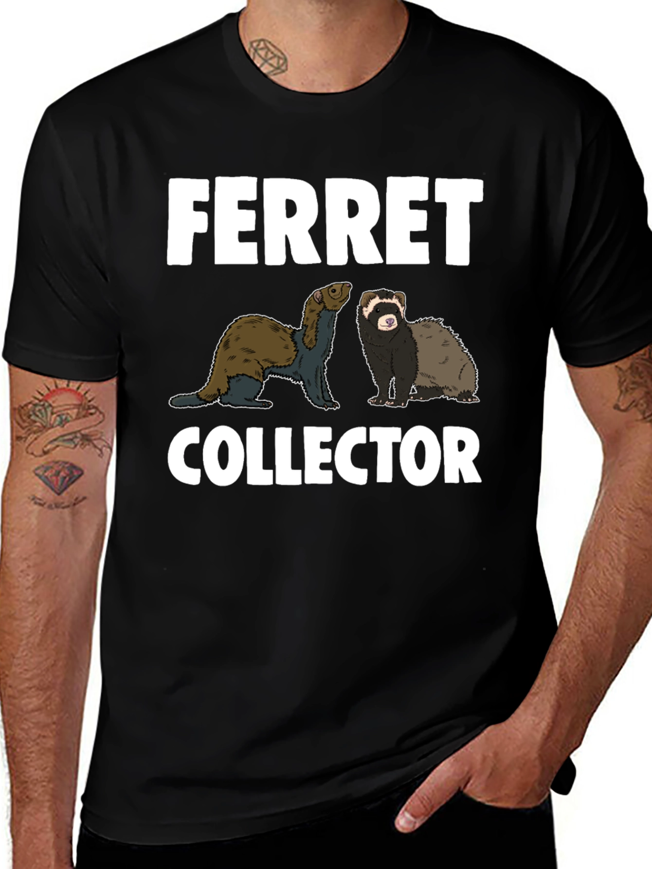 Variant 18 of Ferret Collector T-Shirt - Cute Animal Lover Tee